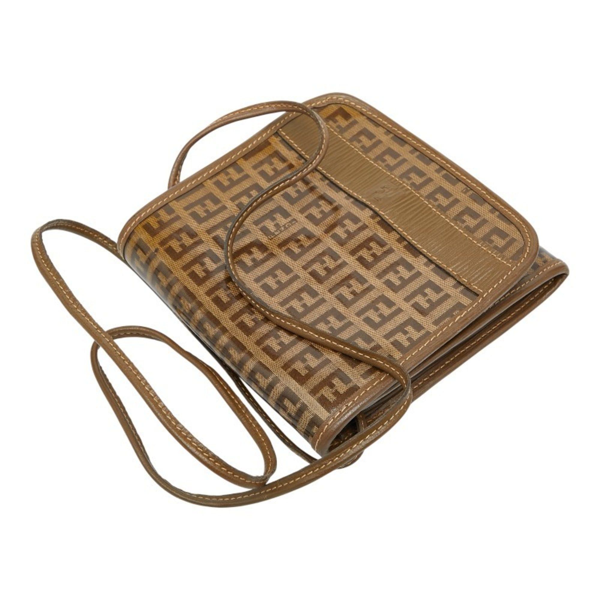 Fendi Fendi Zucchino Shoulder Bag in Brown Leather for Women Size ONE SIZE - 4 Thumbnail