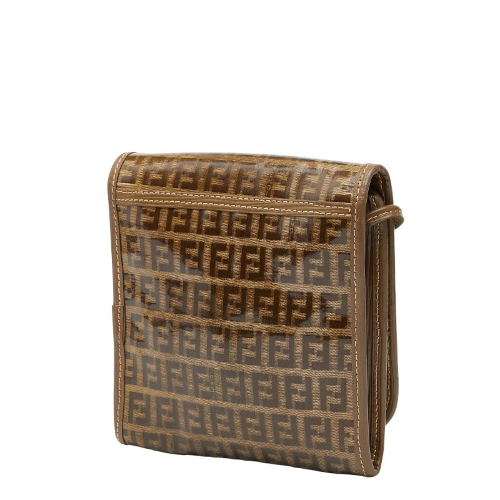 Fendi Fendi Zucchino Shoulder Bag in Brown Leather for Women Size ONE SIZE - 2 Thumbnail