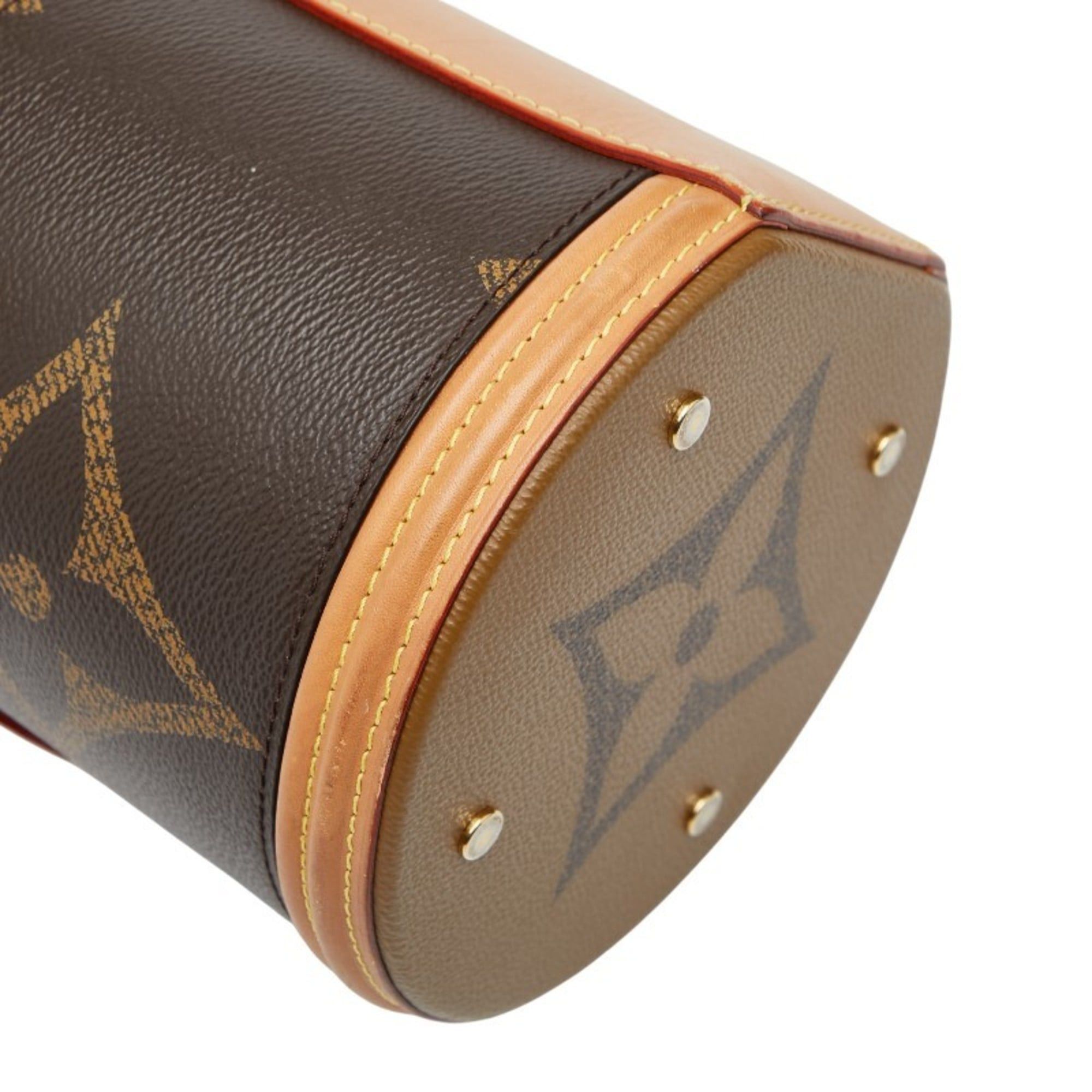Louis Vuitton Louis Vuitton Monogram Giant Cannes Vanity Bag/Shoulder Bag, 2-Way, M44603, Brown Leather, Women's, LOUIS VUITTON Size ONE SIZE - 4 Thumbnail