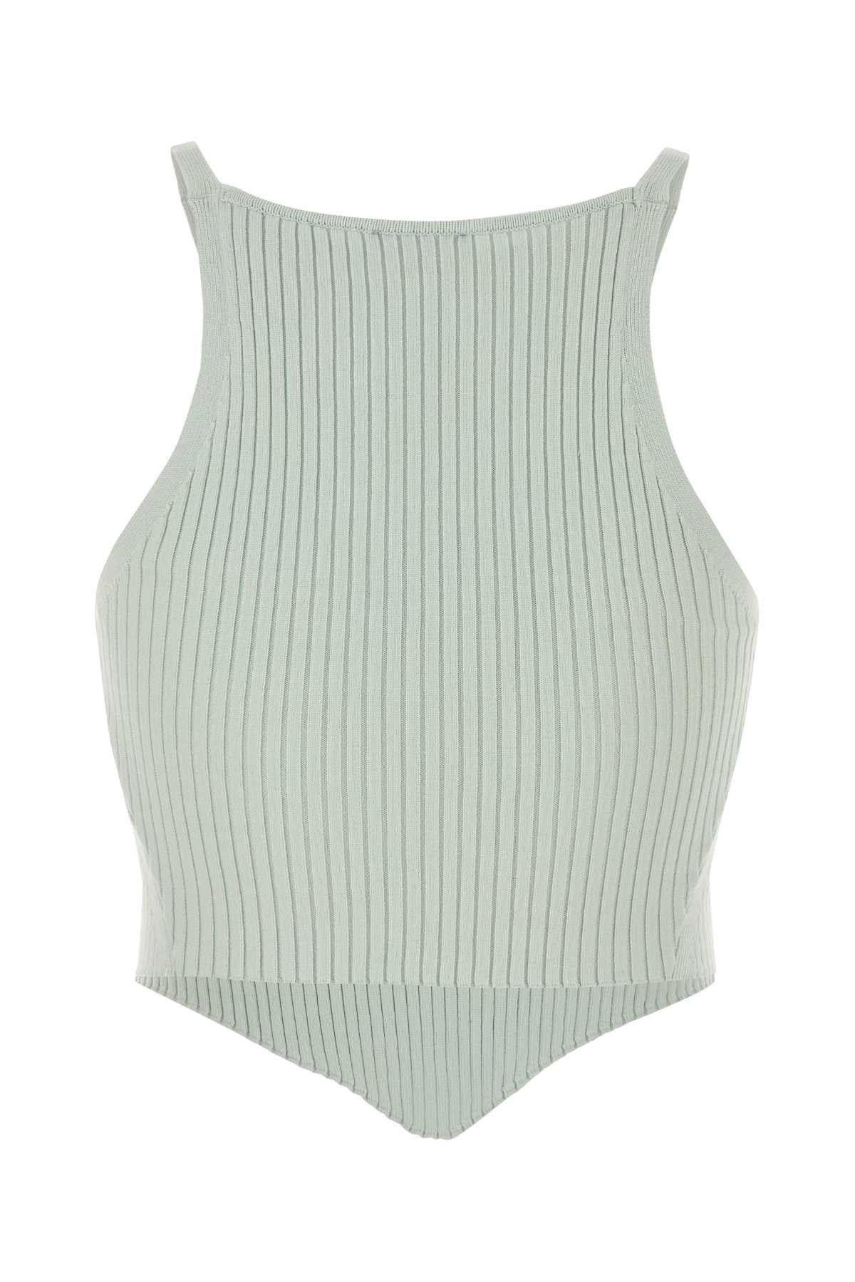 Courreges Mint Green Viscose Blend Tank Top Size M / US 6-8 / IT 42-44 - 2 Thumbnail