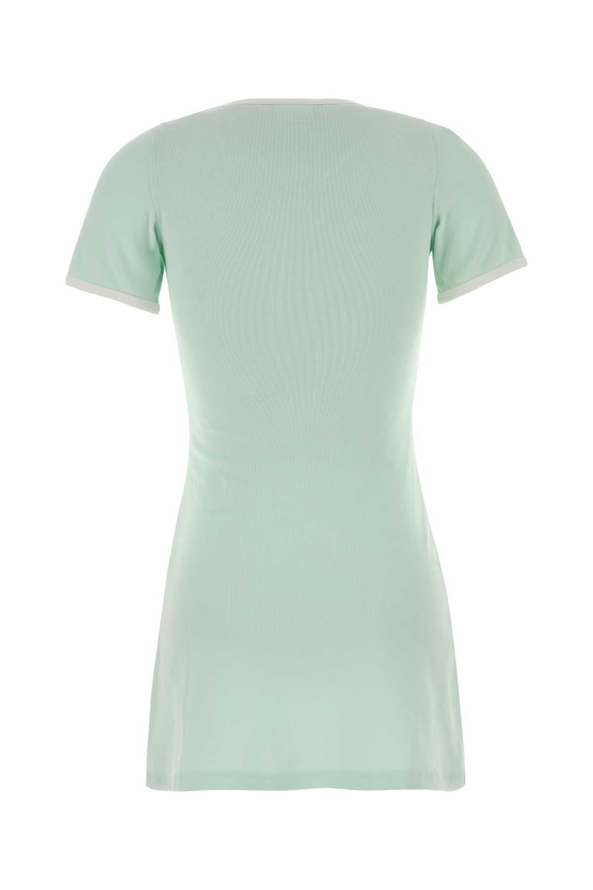 Courreges Mint Green Cotton Dress Size XS / US 0-2 / IT 36-38 - 2 Thumbnail