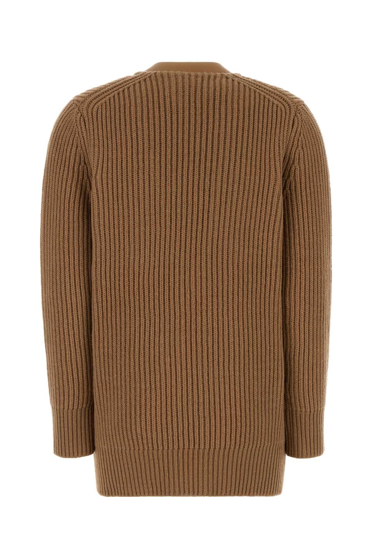 Salvatore Ferragamo Camel Wool Cardigan Size XS / US 0-2 / IT 36-38 - 2 Thumbnail