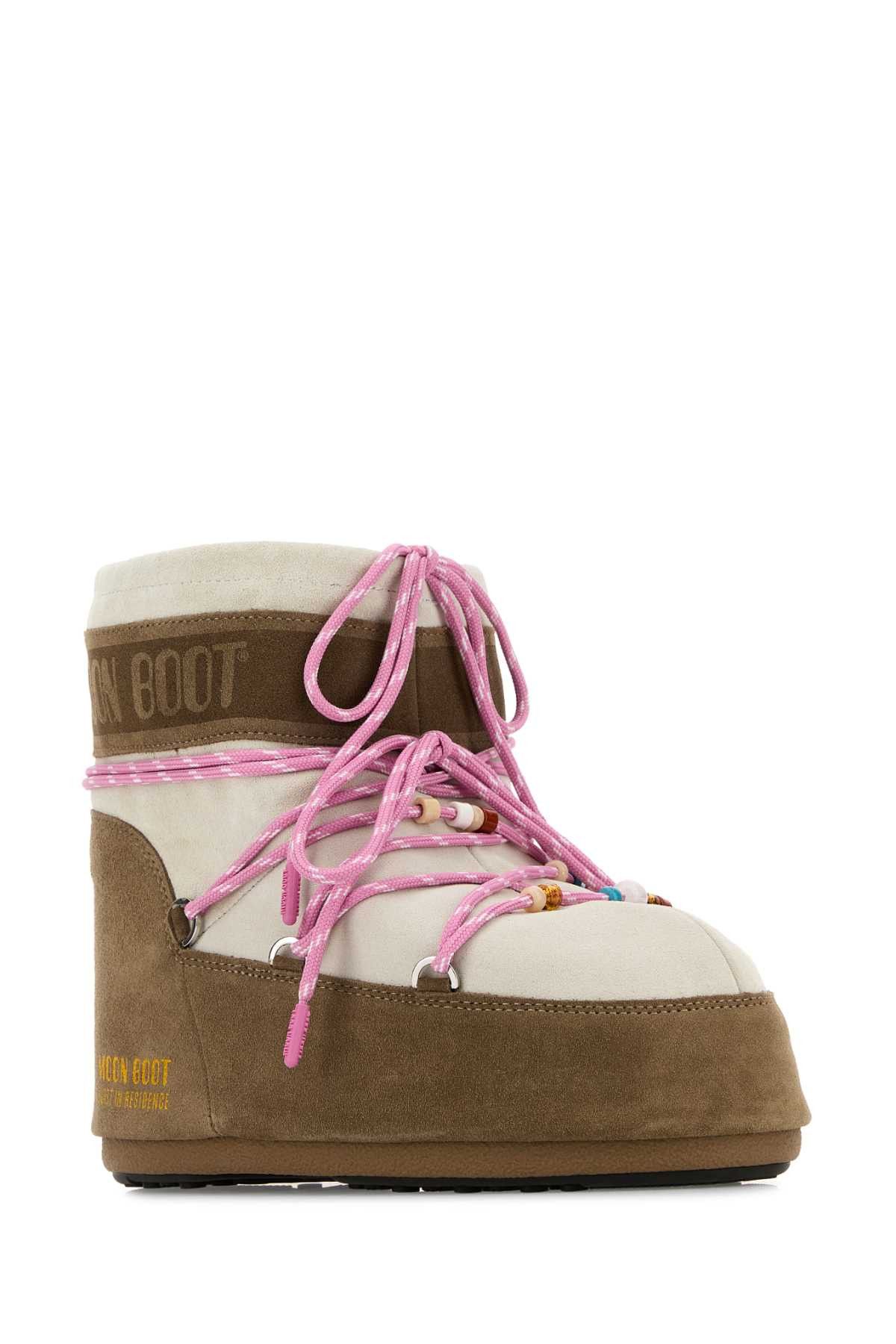 Moon Boot Two-Tone Suede Moon Boots X Guest In Residence Icon Low Ankle Boots Size US 10 / IT 40 - 2 Thumbnail