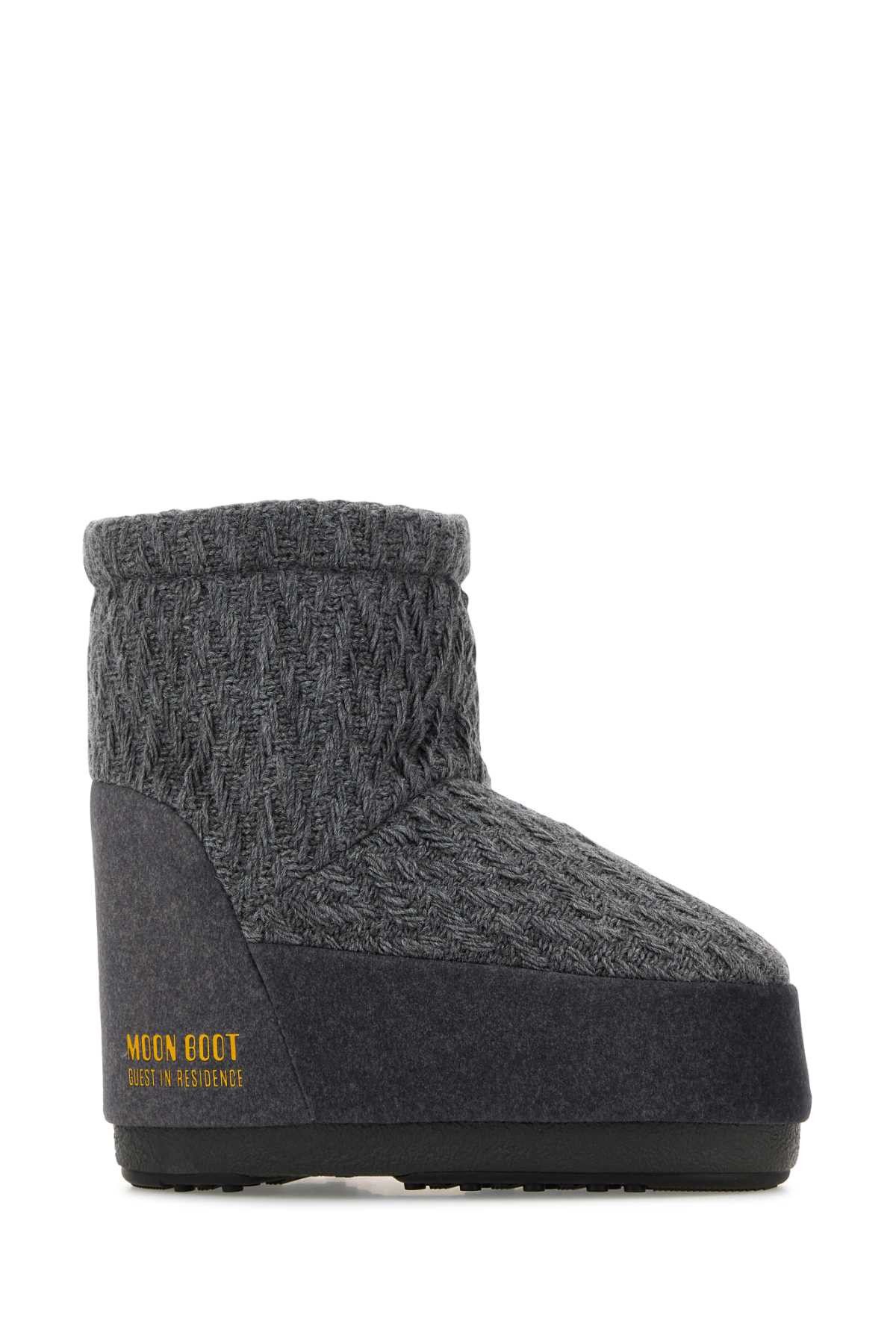 Moon Boot Dark Grey Fabric Moon Boot X Guest In Residence Icon Low Ankle Boots Size US 10 / IT 40 - 2 Thumbnail