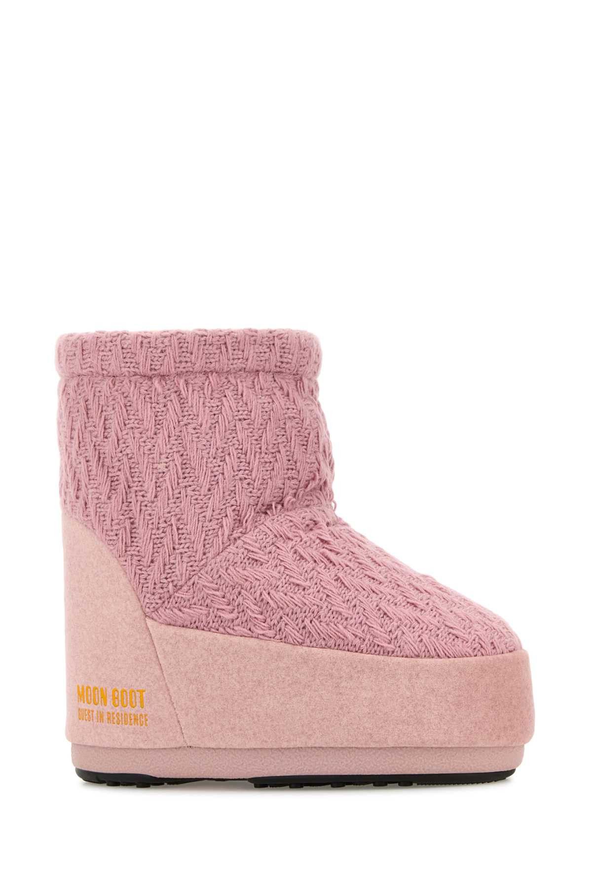 Moon Boot Pink Fabric Moon Boot X Guest In Residence Icon Low Ankle Boots Size US 10 / IT 40 - 2 Thumbnail