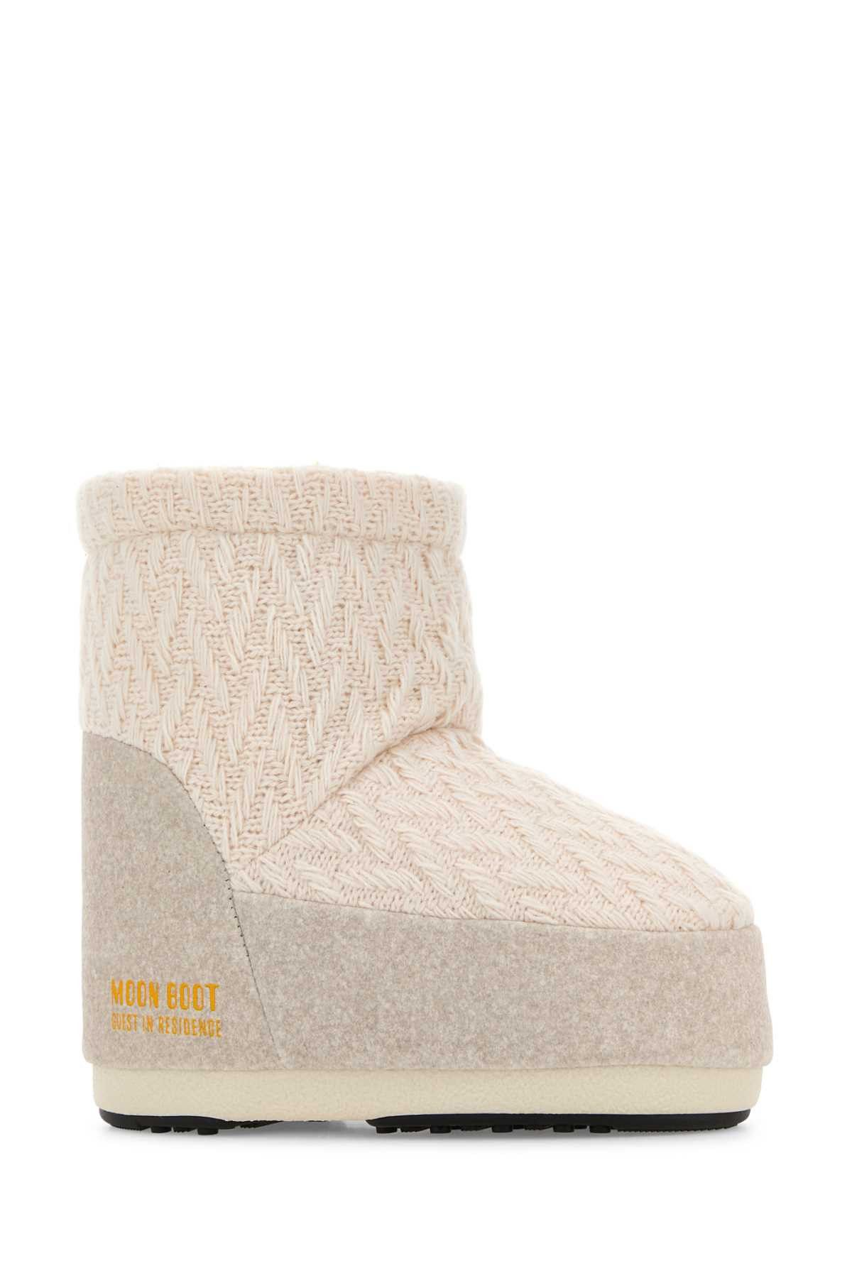 Moon Boot Ivory Fabric Moon Boot X Guest In Residence Icon Low Ankle Boots Size US 7 / IT 37 - 2 Thumbnail