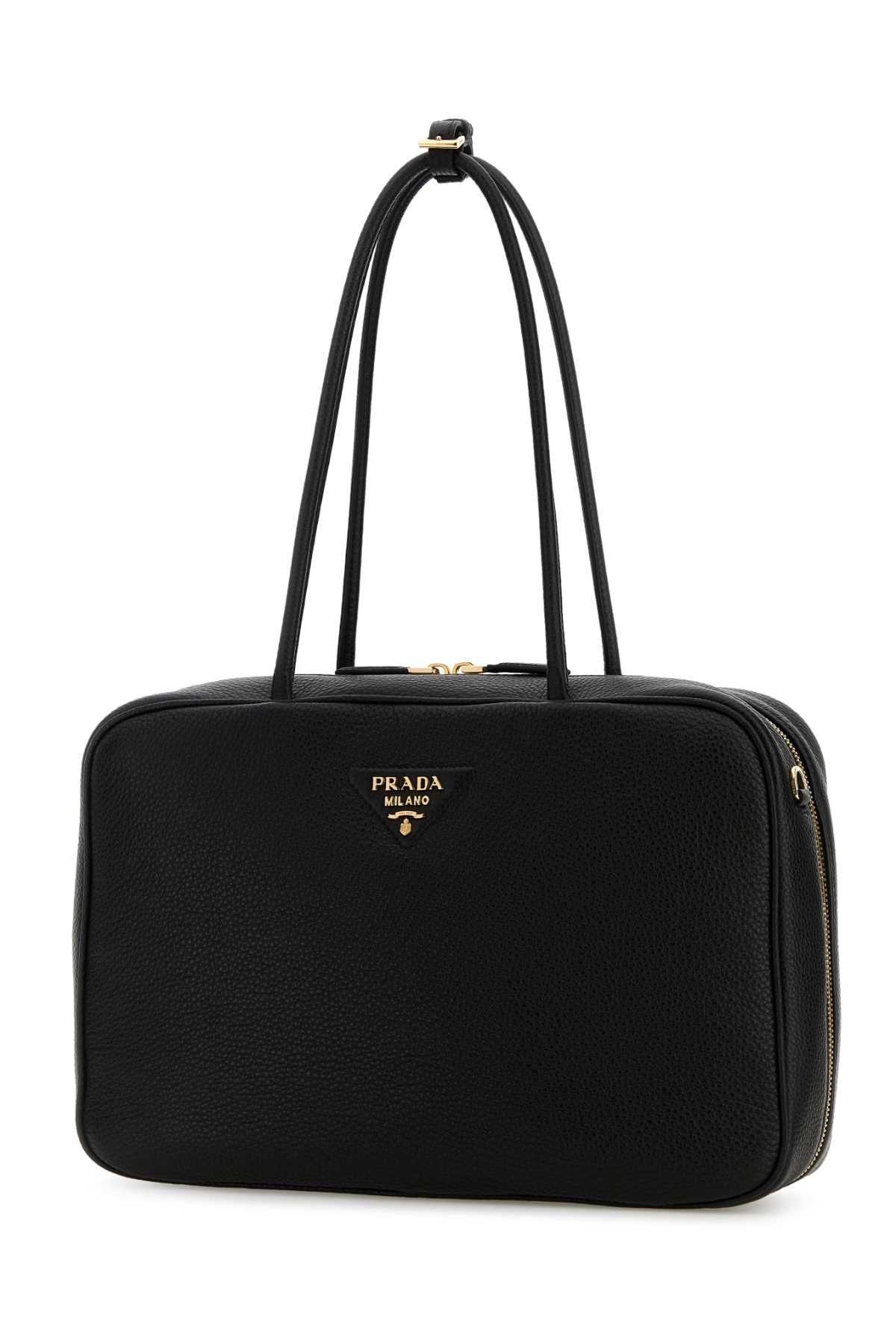 Prada Black Leather Shoulder Bag Size ONE SIZE - 2 Thumbnail