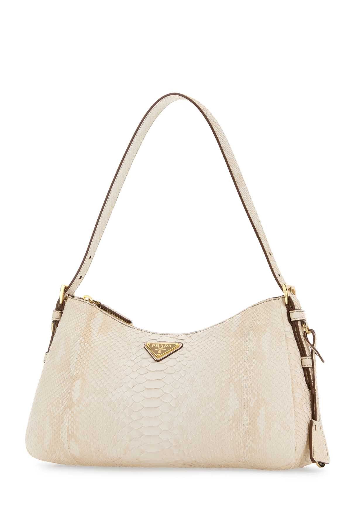 Prada Ivory Leather Aimee Shoulder Bag Size ONE SIZE - 2 Thumbnail