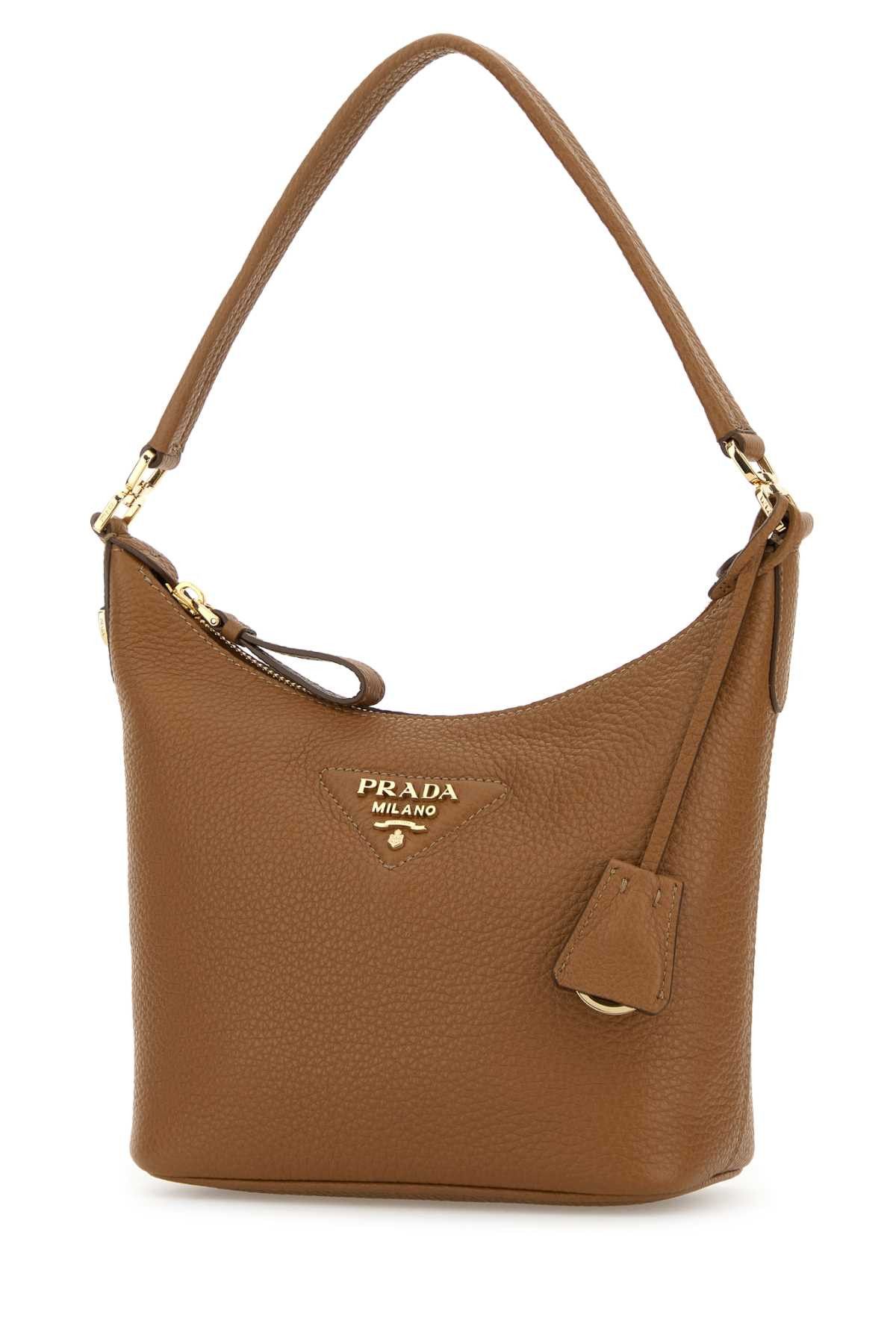 Prada Camel Leather Shoulder Bag Size ONE SIZE - 2 Thumbnail