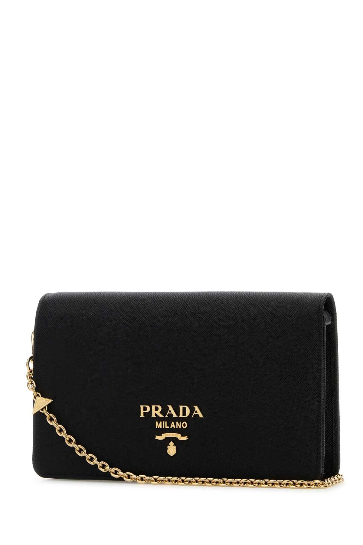 Prada Black Leather Mini Shoulder Strap Size ONE SIZE - 2 Thumbnail