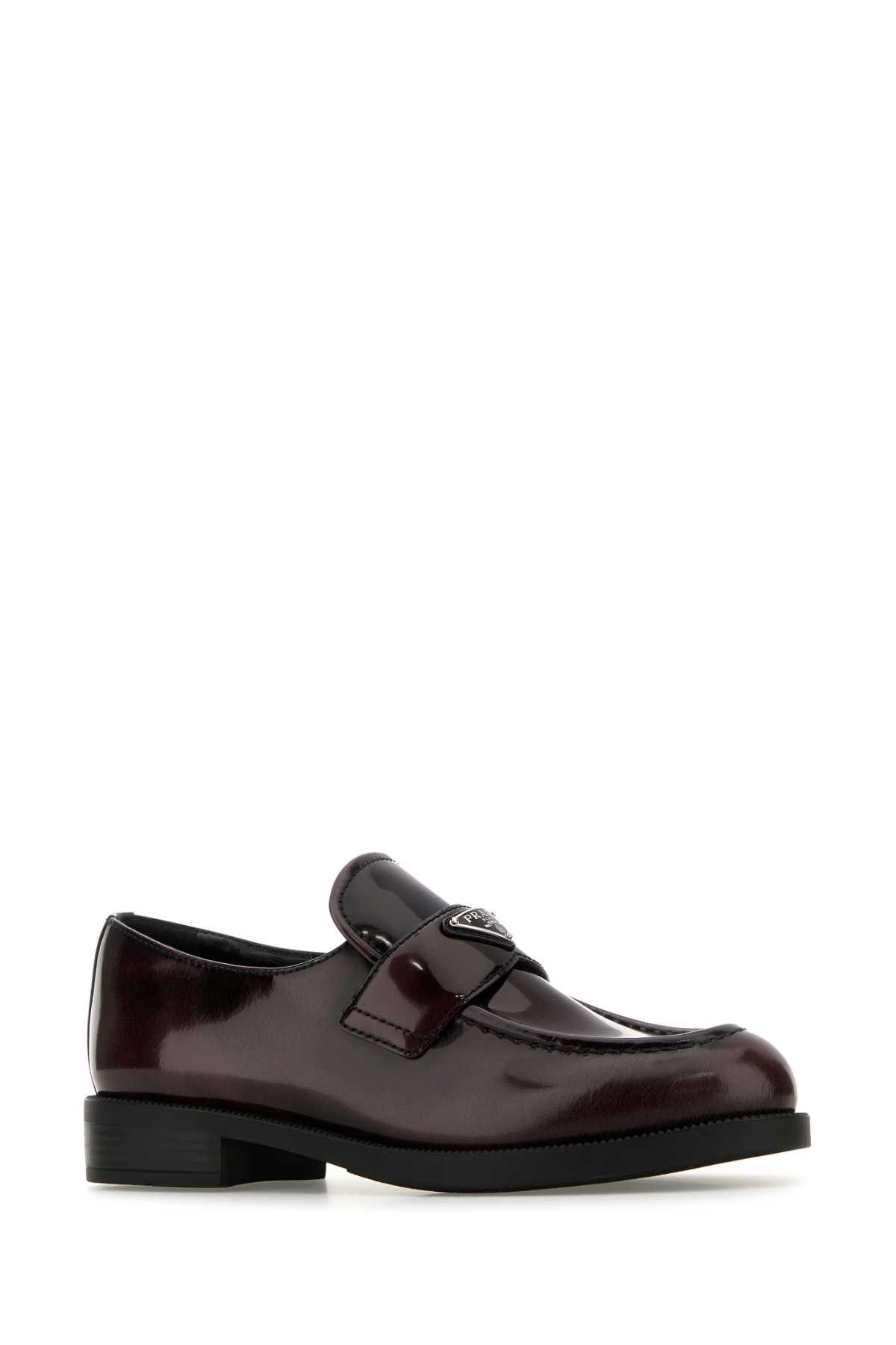 Prada Grape Leather Loafers Size US 9 / IT 39 - 2 Thumbnail