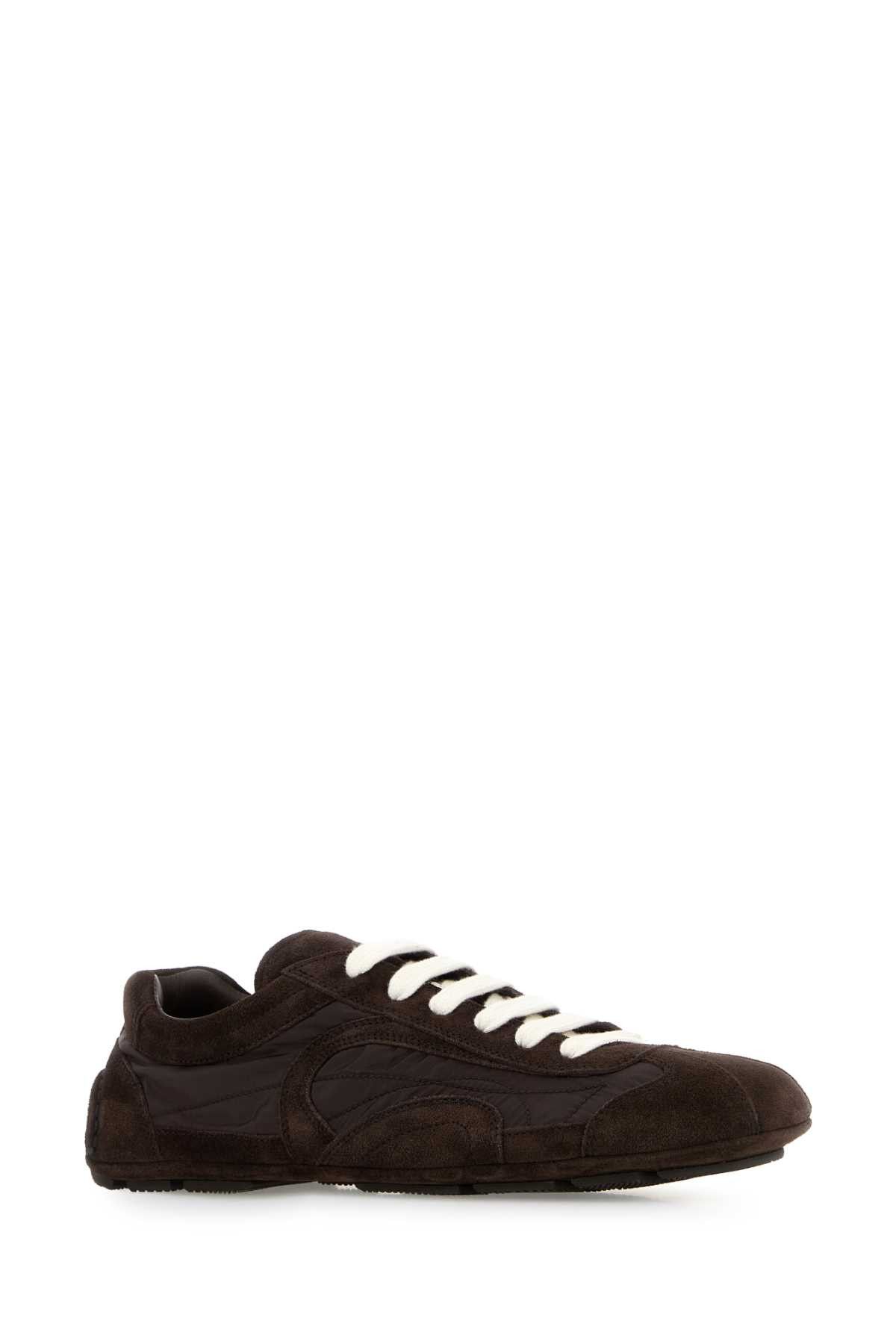 Prada Brown Suede And Re-Nylon Montecarlo Re-Edition 2005 Sneakers Size US 9 / IT 39 - 2 Thumbnail