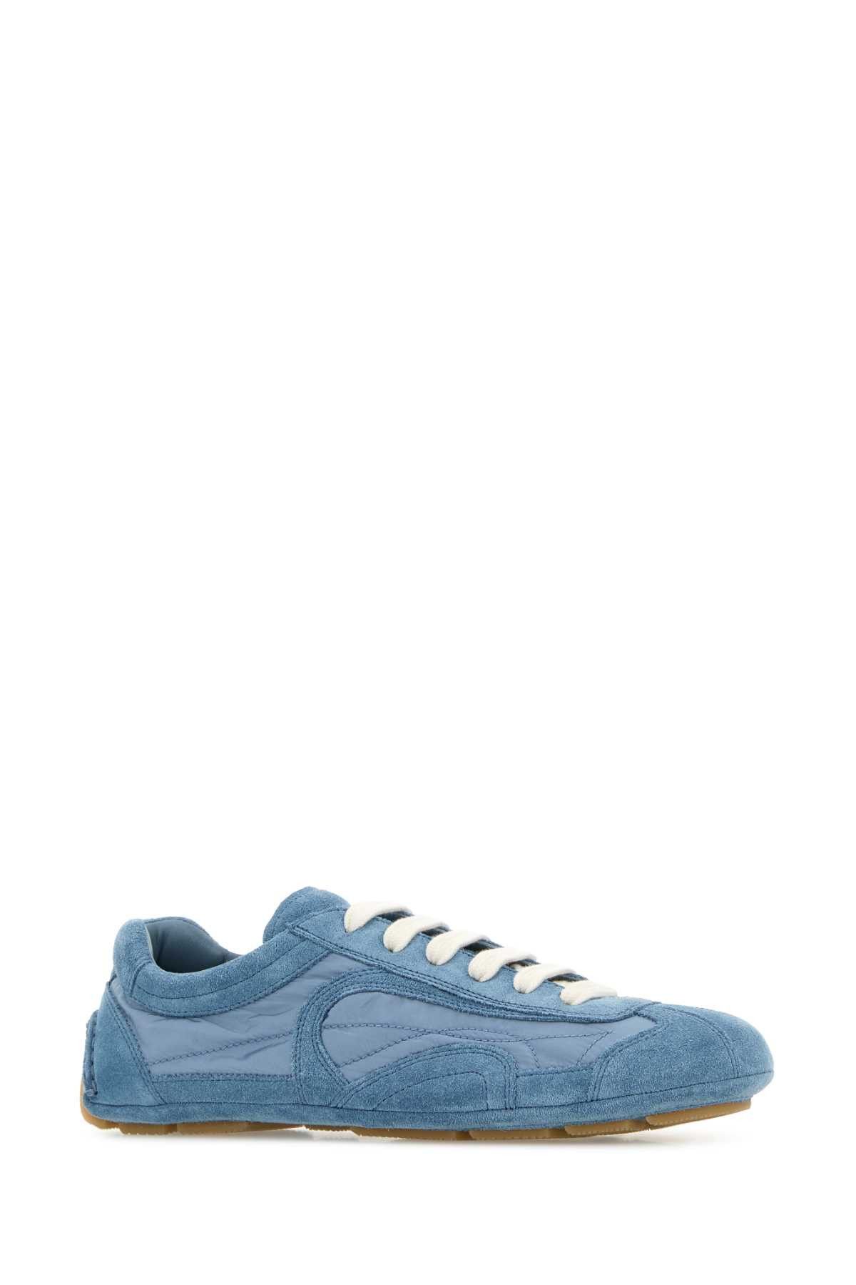 Prada Light Blue Suede And Re-Nylon Montecarlo Re-Edition 2005 Sneakers Size US 5.5 / IT 35.5 - 2 Thumbnail