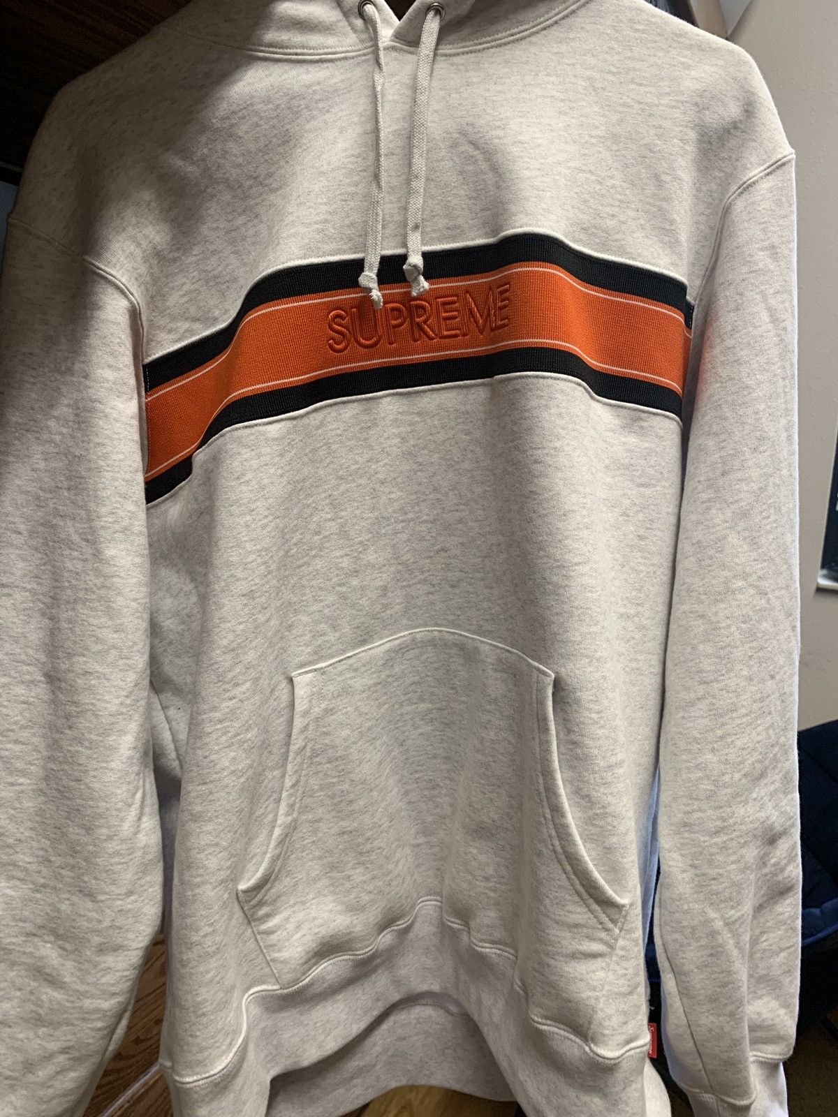 Supreme Supreme Chest Stripe Logo Hoodie | Grailed