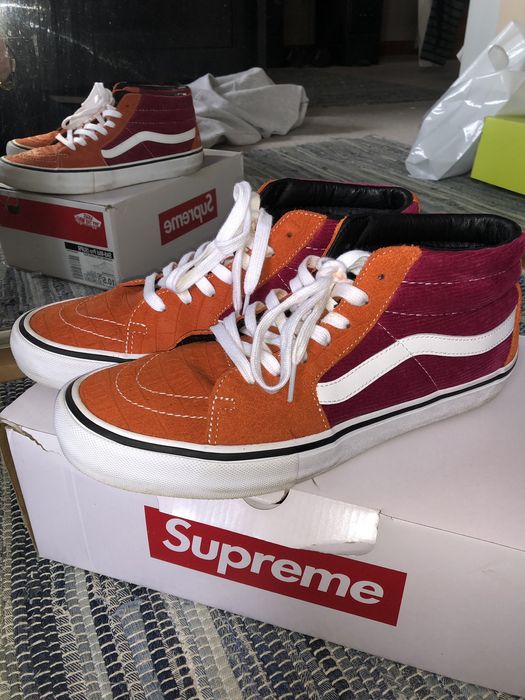 Supreme Supreme®/Vans® Crocodile Corduroy Sk8-Mid | Grailed