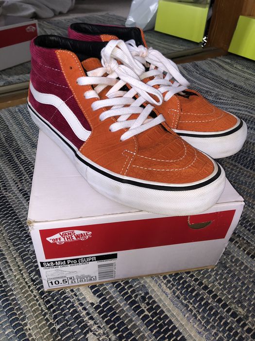 Supreme Supreme®/Vans® Crocodile Corduroy Sk8-Mid | Grailed