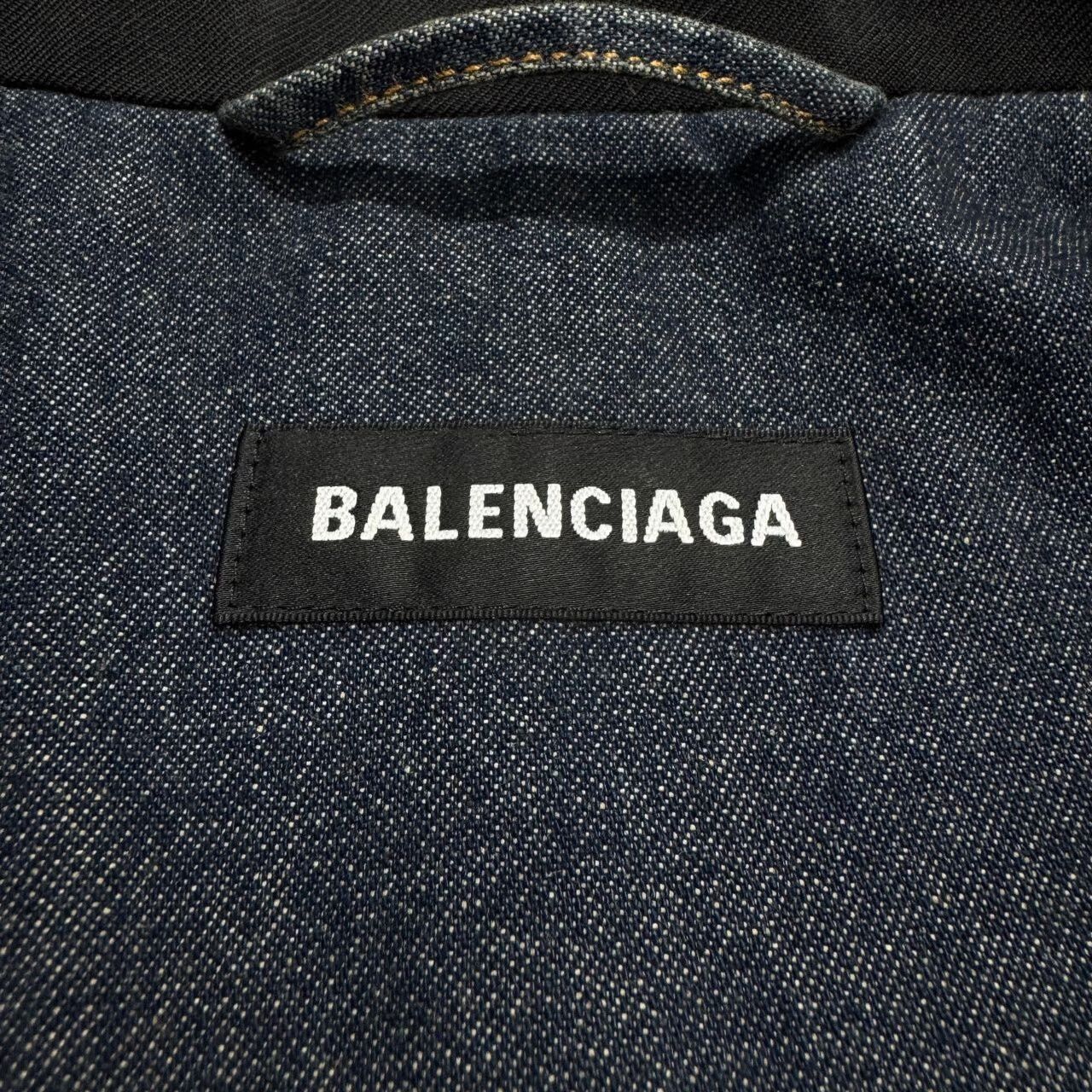 Balenciaga Balenciaga Denim-Trimmed Suit Jacket Size US L / EU 52-54 / 3 - 3 Thumbnail