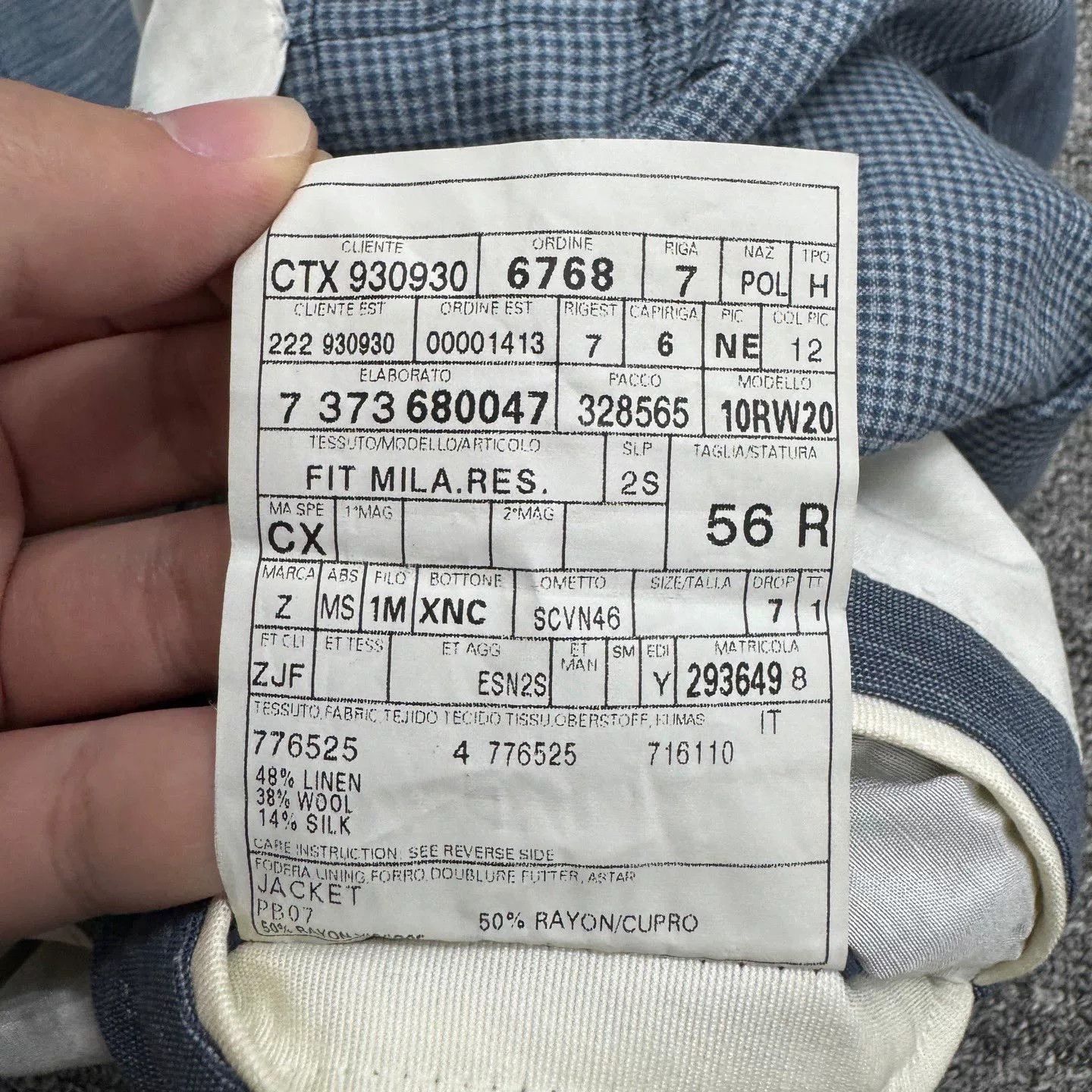 Ermenegildo Zegna Ermenegildo Zegna Linen Check Blazer Size US XXL / EU 58 / 5 - 4 Thumbnail