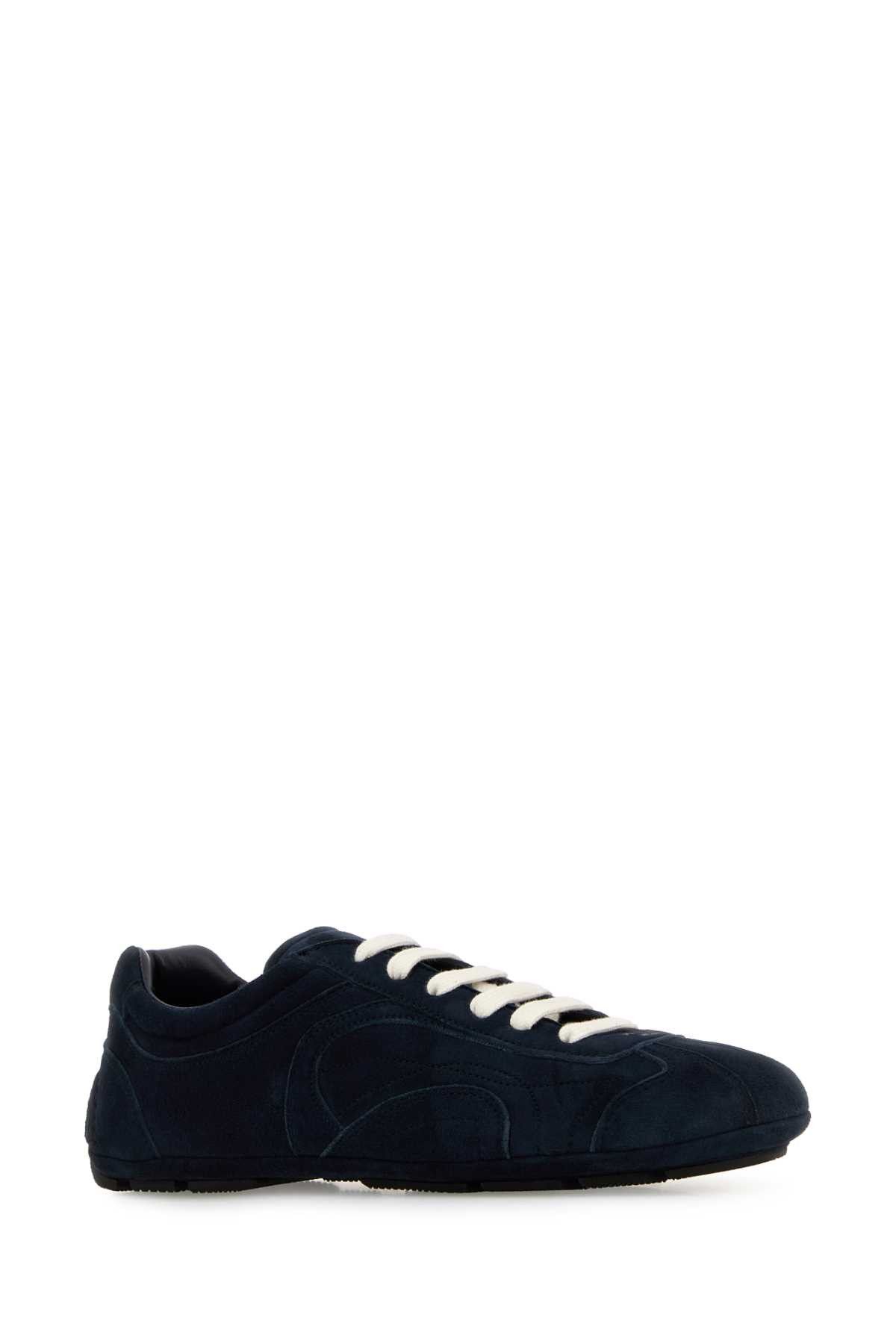 Dark Blue Suede Montecarlo Sneakers