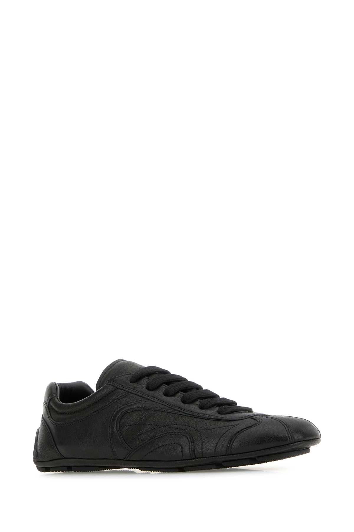 Prada Black Nappa Leather Montecarlo Re-Edition 2005 Sneakers Size US 10 / IT 40 - 2 Thumbnail