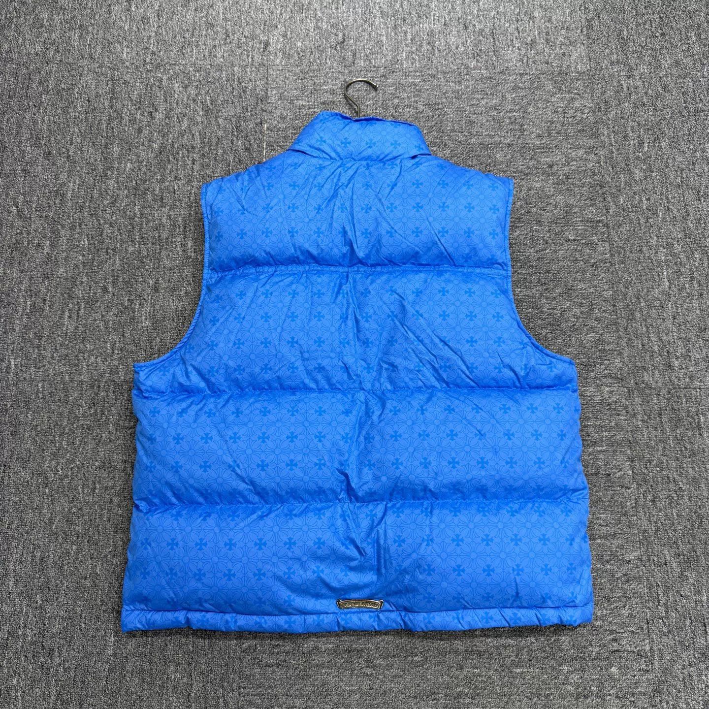 Chrome Hearts blue puffer vest with cross pattern Size US S / EU 44-46 / 1 - 2 Thumbnail