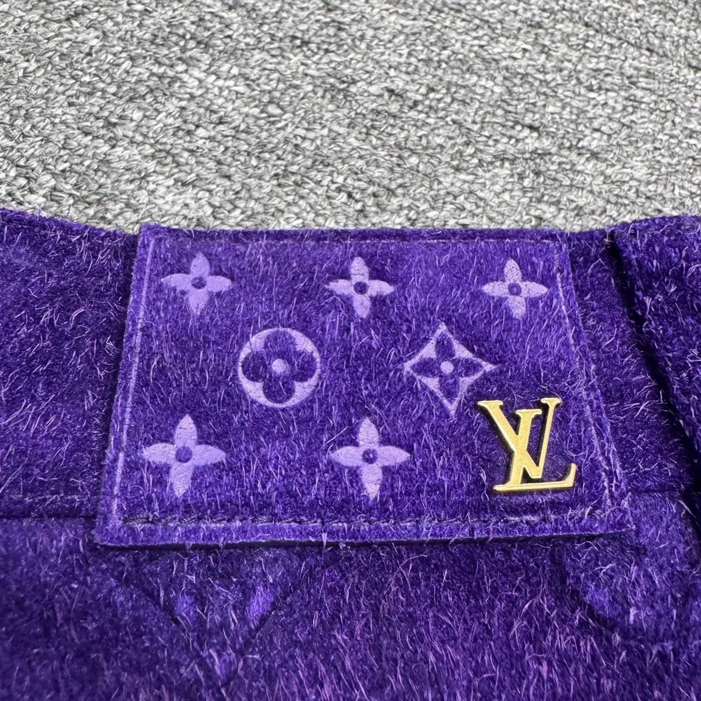 Louis Vuitton louis vuitton purple suede work pants Size US 30 / EU 46 - 3 Thumbnail