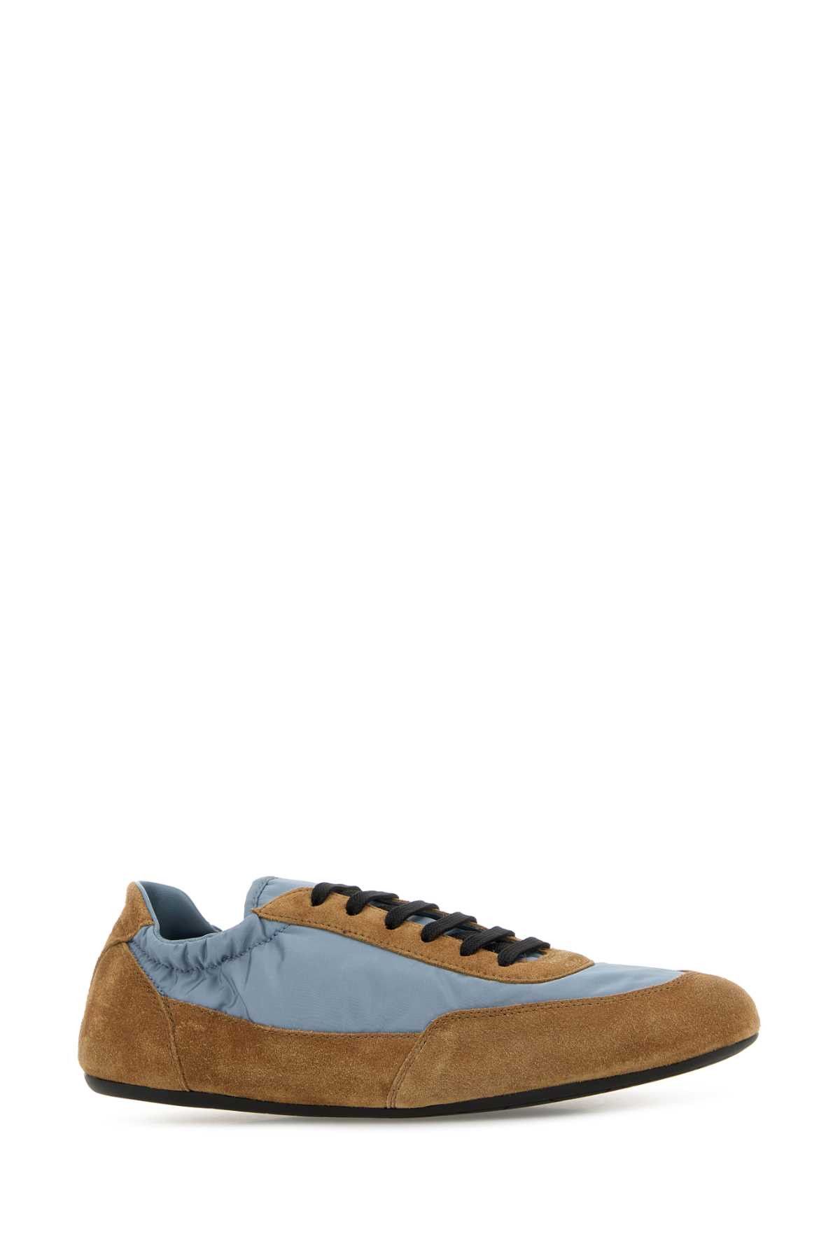 Prada Two-Tone Re-Nylon And Suede Collapse Sneakers Size US 7 / IT 37 - 2 Thumbnail