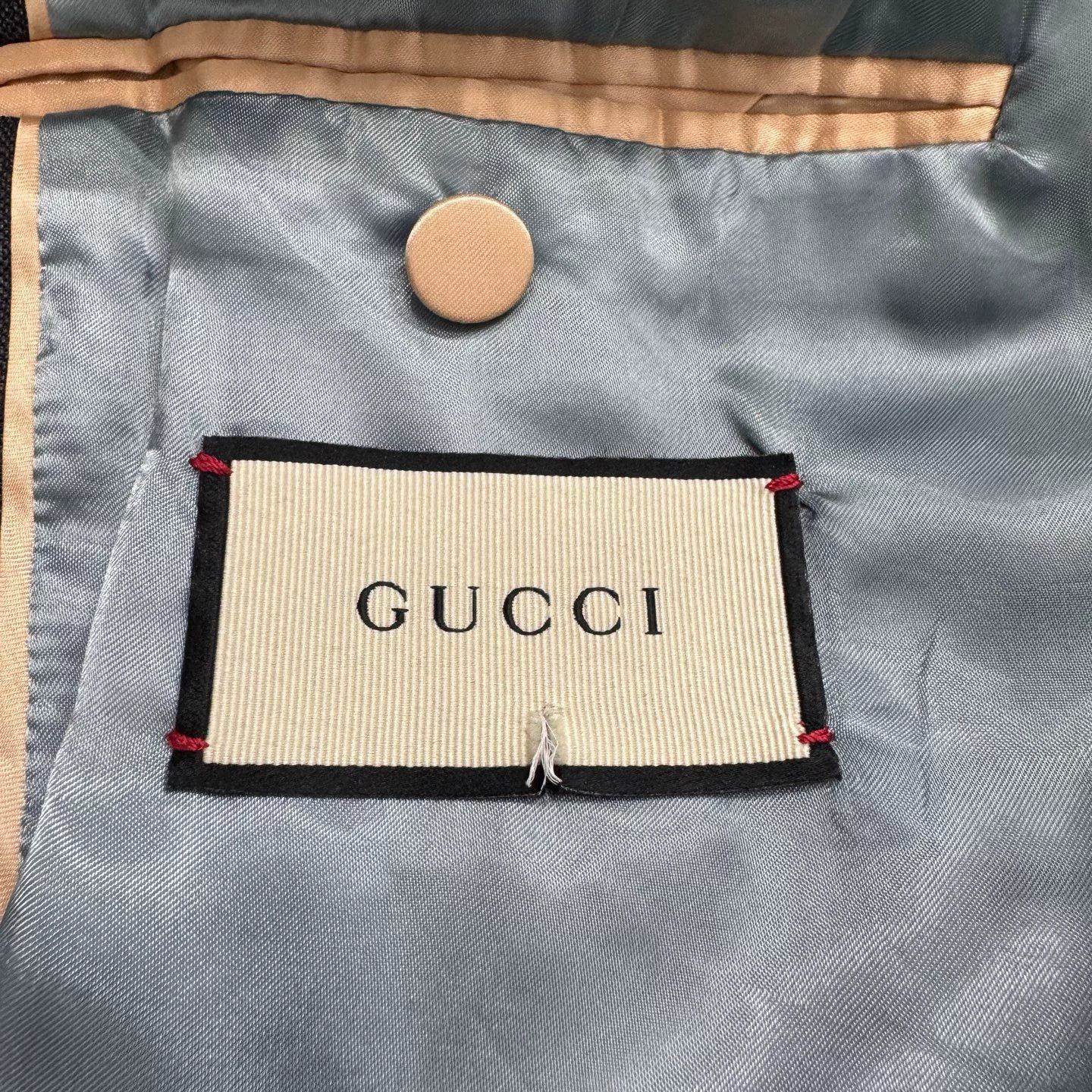 Gucci gucci bee embroidered wool suit jacket Size US L / EU 52-54 / 3 - 3 Thumbnail