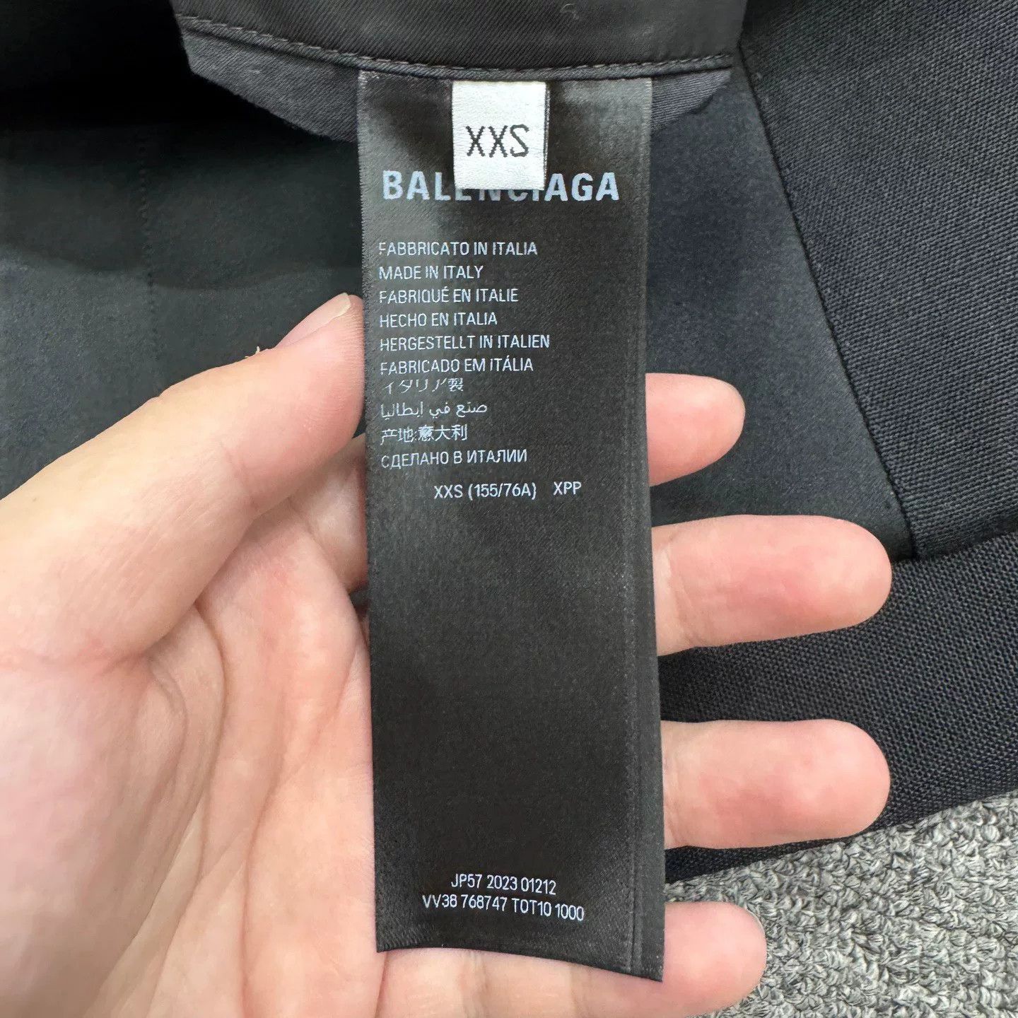 Balenciaga balenciaga nylon wool blend suit jacket Size US XXS / EU 40 - 4 Thumbnail