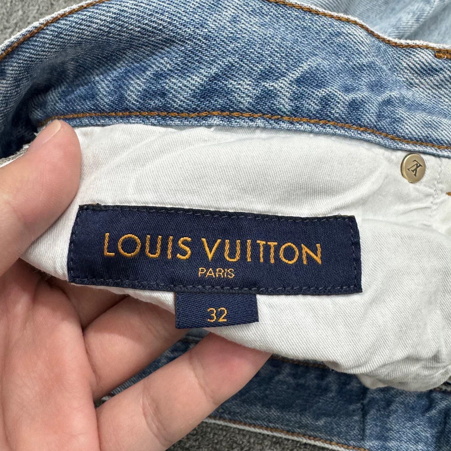 Louis Vuitton louis vuitton vintage washed denim pants Size US 32 / EU 48 - 4 Thumbnail
