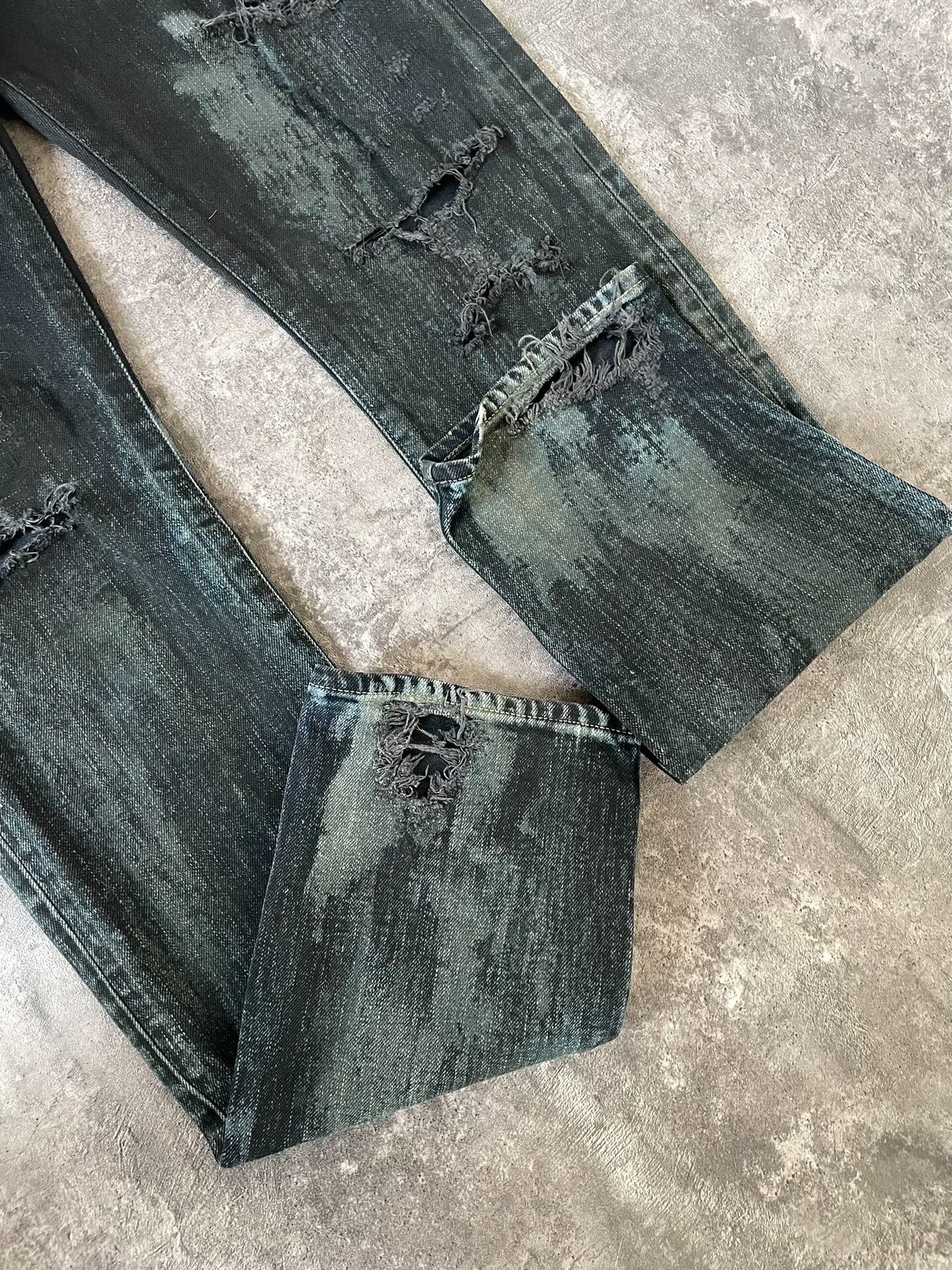 Saint Laurent Paris Saint Laurent Distressed Black Denim Jeans Size US 32 / EU 48 - 5 Thumbnail