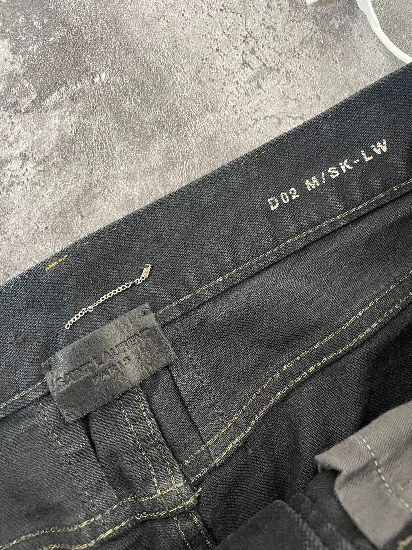 Saint Laurent Paris Saint Laurent Distressed Black Denim Jeans Size US 32 / EU 48 - 6 Thumbnail