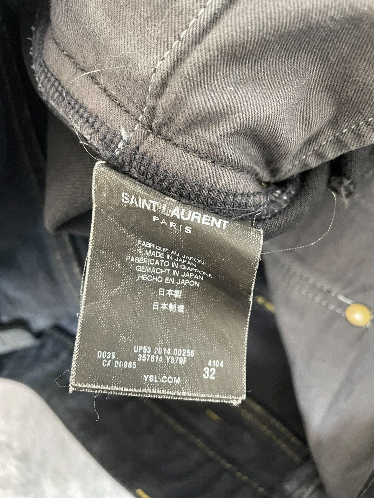 Saint Laurent Paris Saint Laurent Distressed Black Denim Jeans Size US 32 / EU 48 - 7 Thumbnail