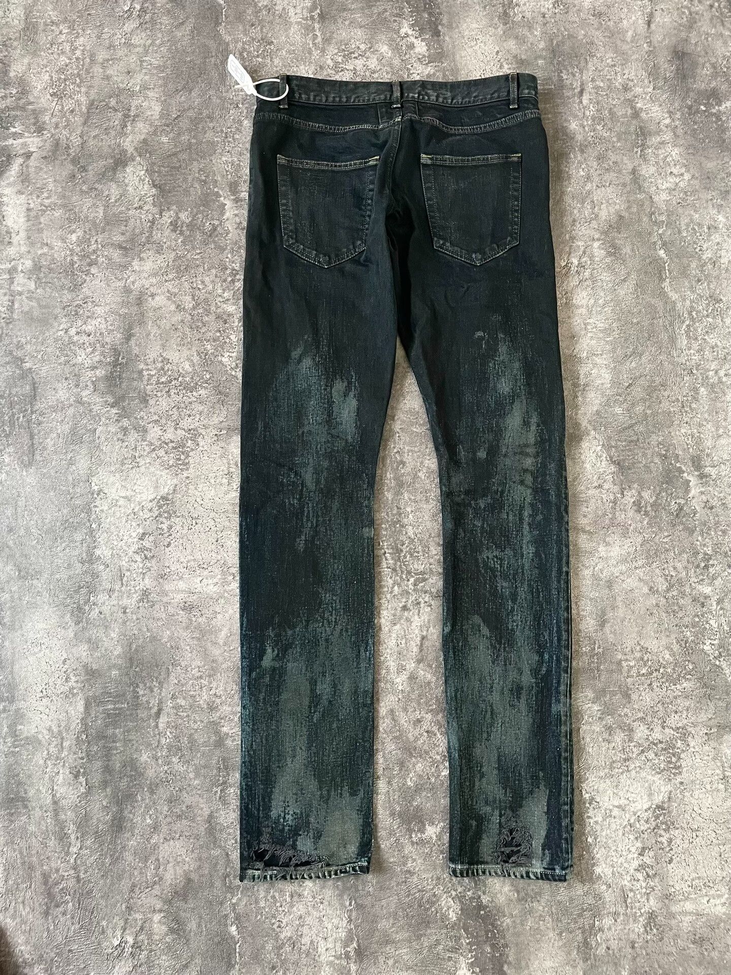 Saint Laurent Paris Saint Laurent Distressed Black Denim Jeans Size US 32 / EU 48 - 8 Thumbnail