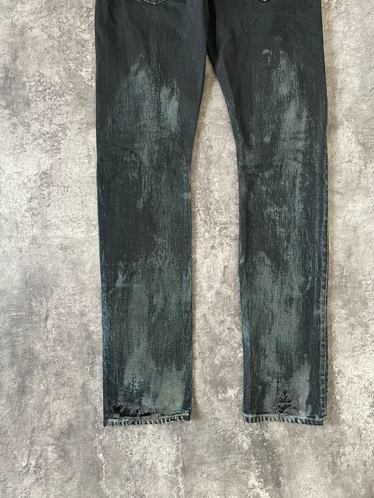 Saint Laurent Paris Saint Laurent Distressed Black Denim Jeans Size US 32 / EU 48 - 9 Thumbnail