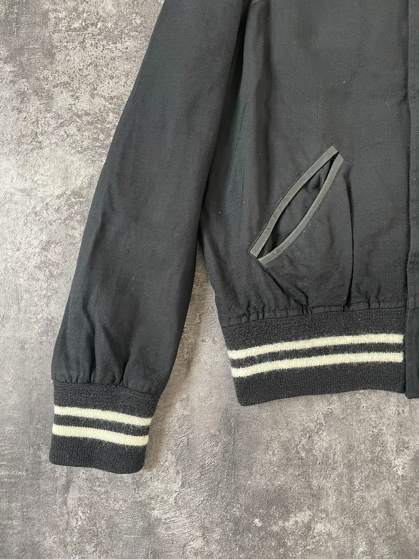 Saint Laurent Paris saint laurent black baseball jacket with lambskin Size US M / EU 48-50 / 2 - 2 Thumbnail