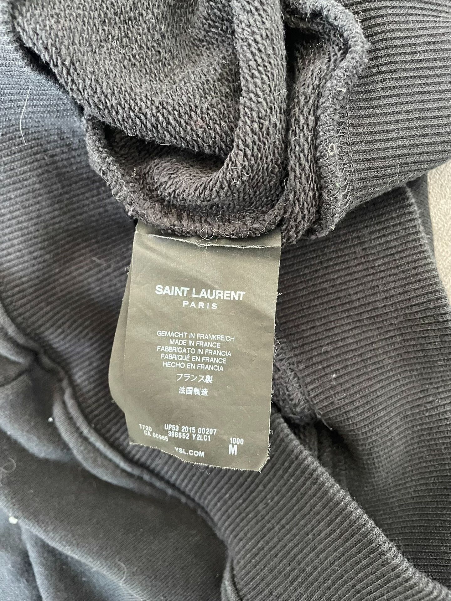 Saint Laurent Paris saint laurent black zippered sweatshirt Size US M / EU 48-50 / 2 - 6 Thumbnail