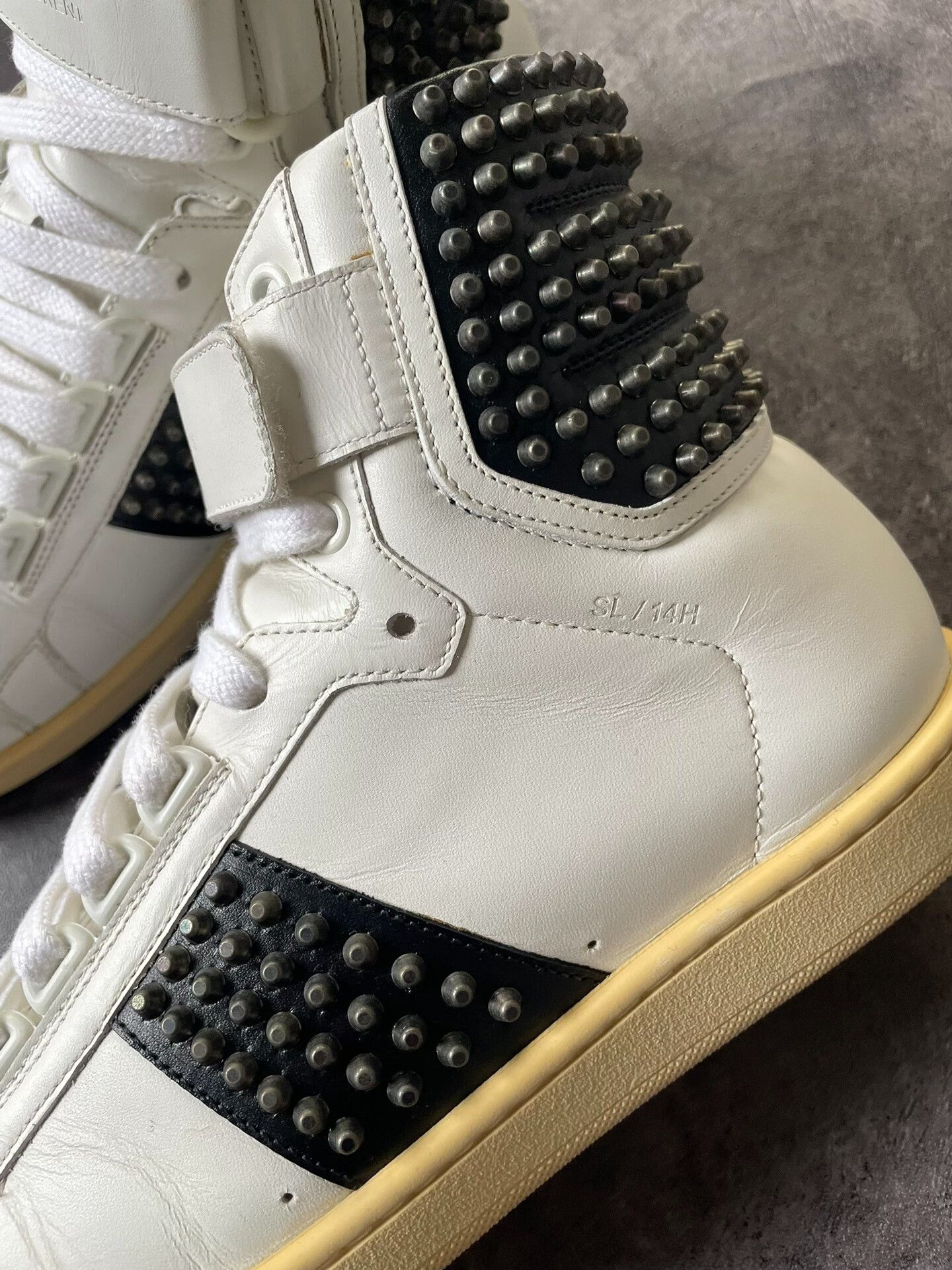 Saint Laurent Paris Saint Laurent High-Top Sneakers with Studs Size US 9 / EU 42 - 4 Thumbnail
