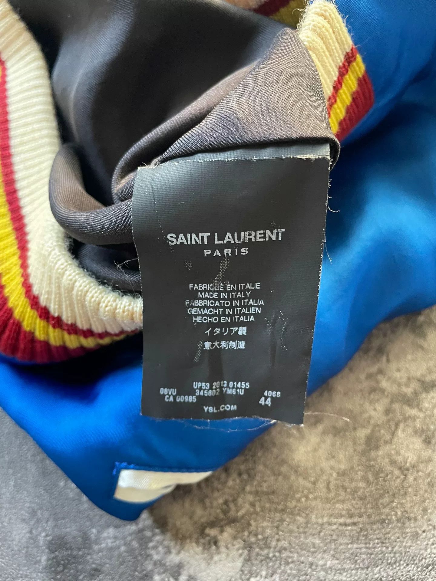 Saint Laurent Paris saint laurent blue and white silk jacket Size US M / EU 48-50 / 2 - 5 Thumbnail