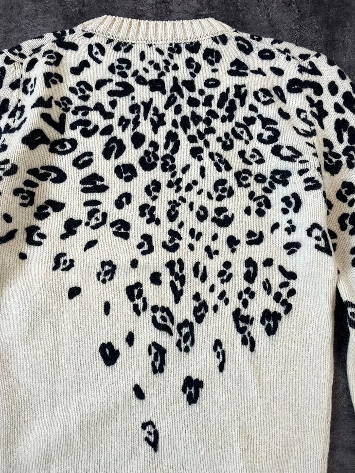 Saint Laurent Paris saint laurent leopard print cream sweater Size S / US 4 / IT 40 - 7 Thumbnail