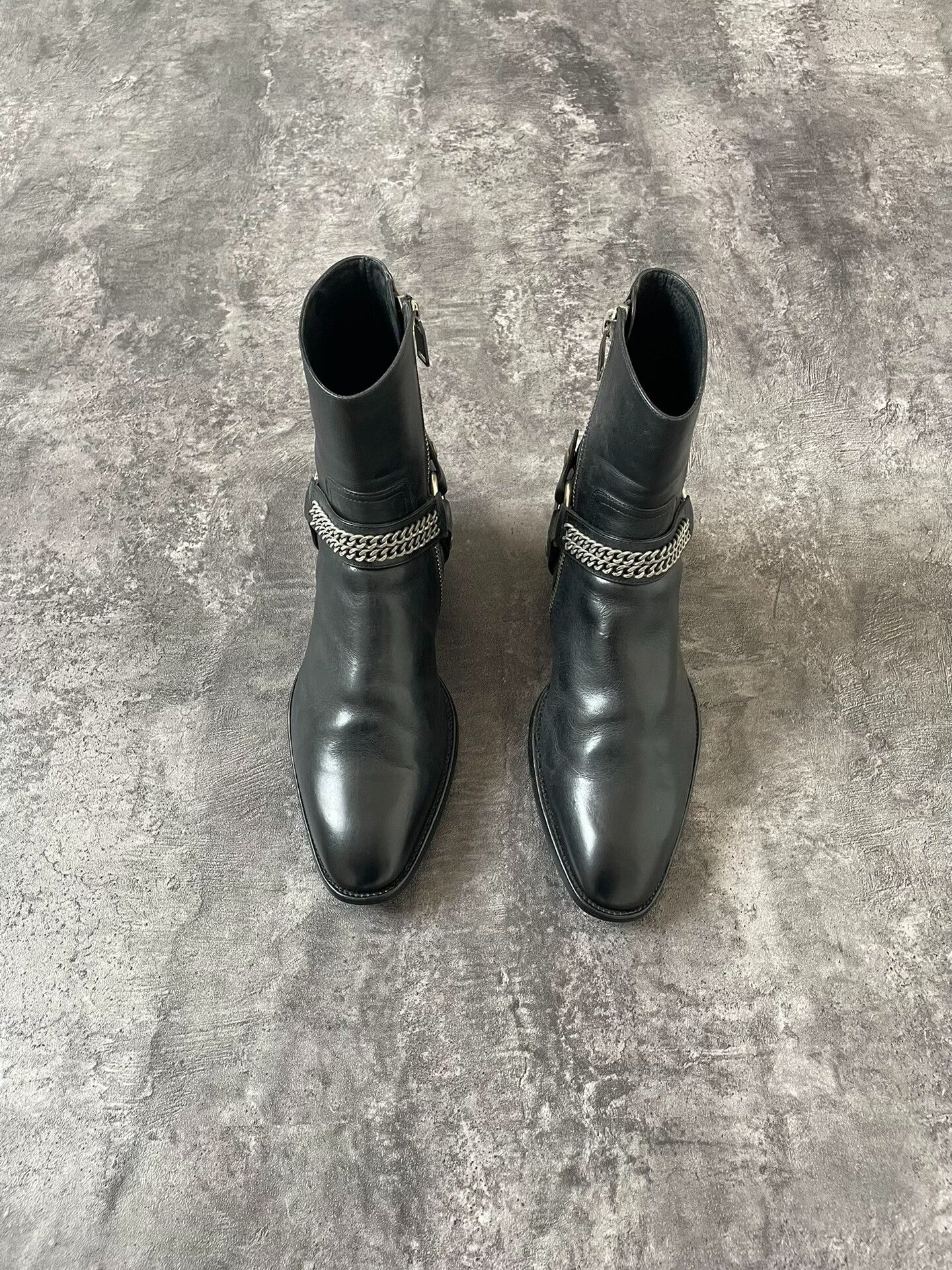 Saint Laurent Paris saint laurent chain detail chelsea boots Size US 6.5 / EU 39-40 - 4 Thumbnail