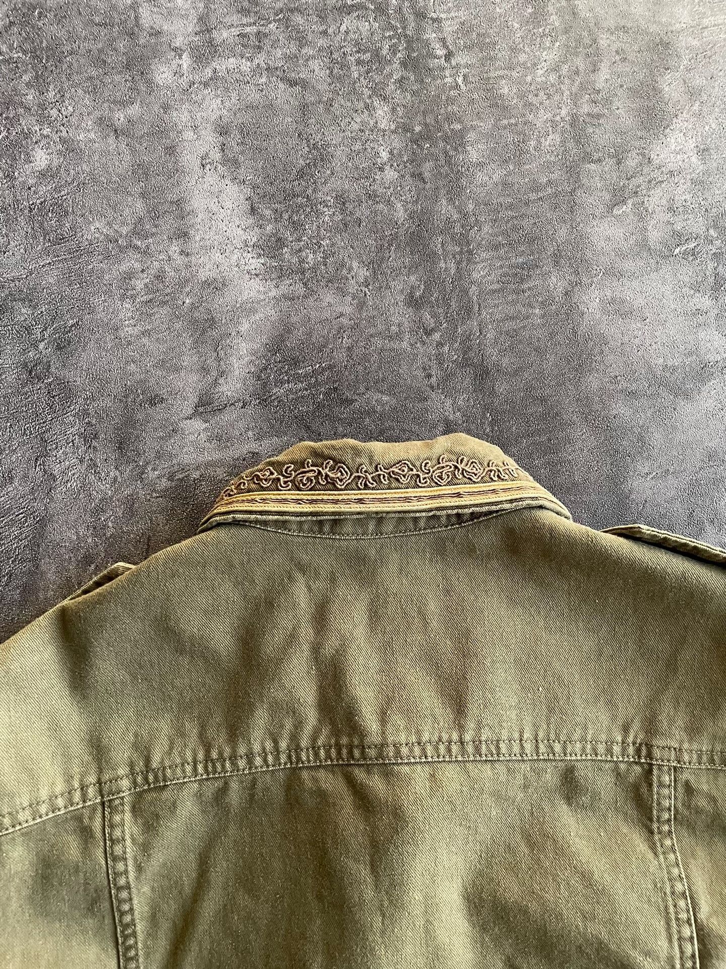 Saint Laurent Paris Saint Laurent Military Green Embroidered Jacket Size US M / EU 48-50 / 2 - 6 Thumbnail