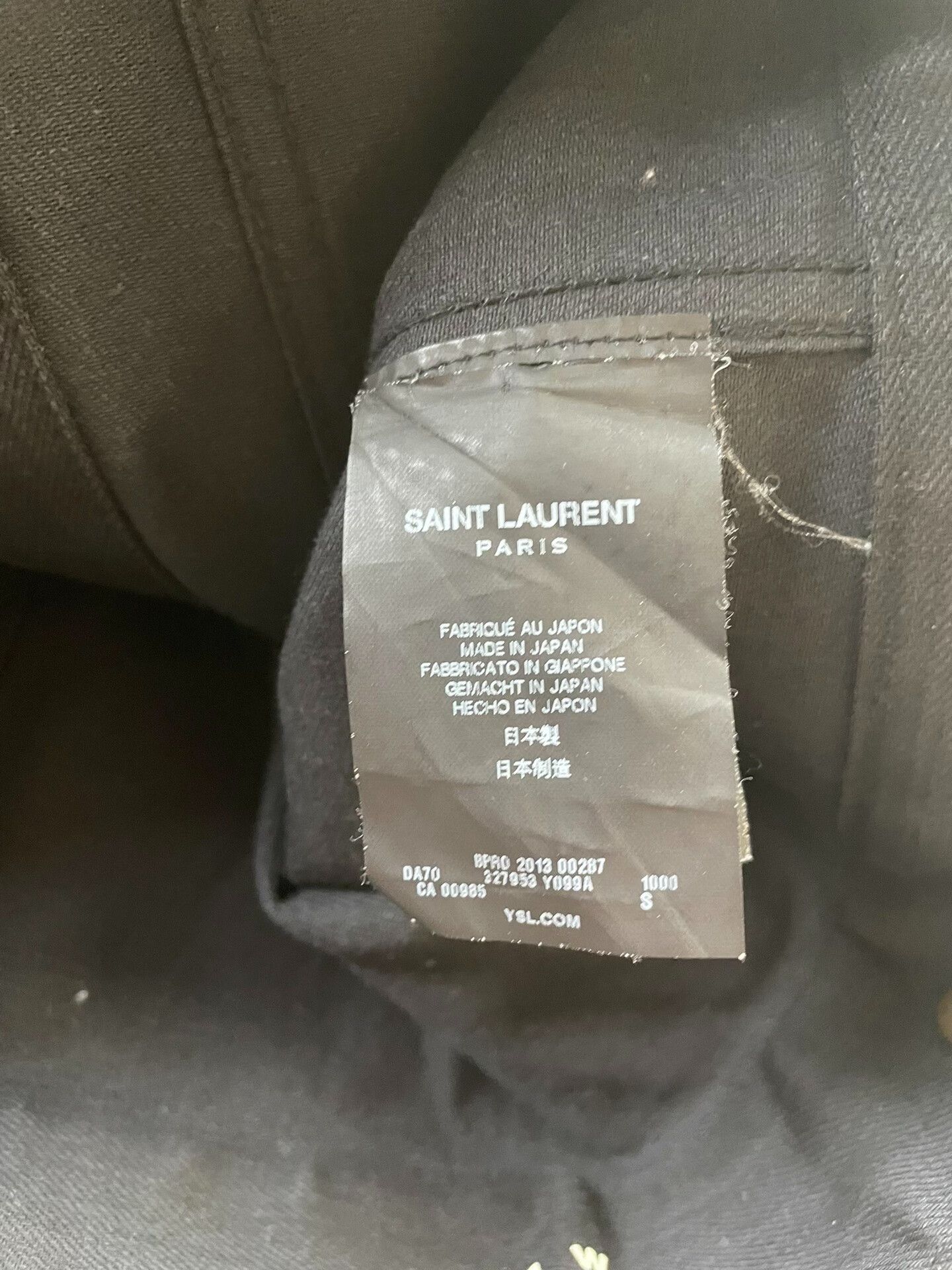 Saint Laurent Paris black denim jacket with waxed finish Size US S / EU 44-46 / 1 - 5 Thumbnail