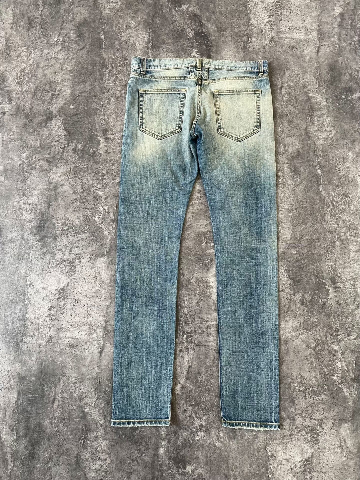 Saint Laurent Paris Saint Laurent Light Blue Stone Washed Jeans Size US 32 / EU 48 - 4 Thumbnail