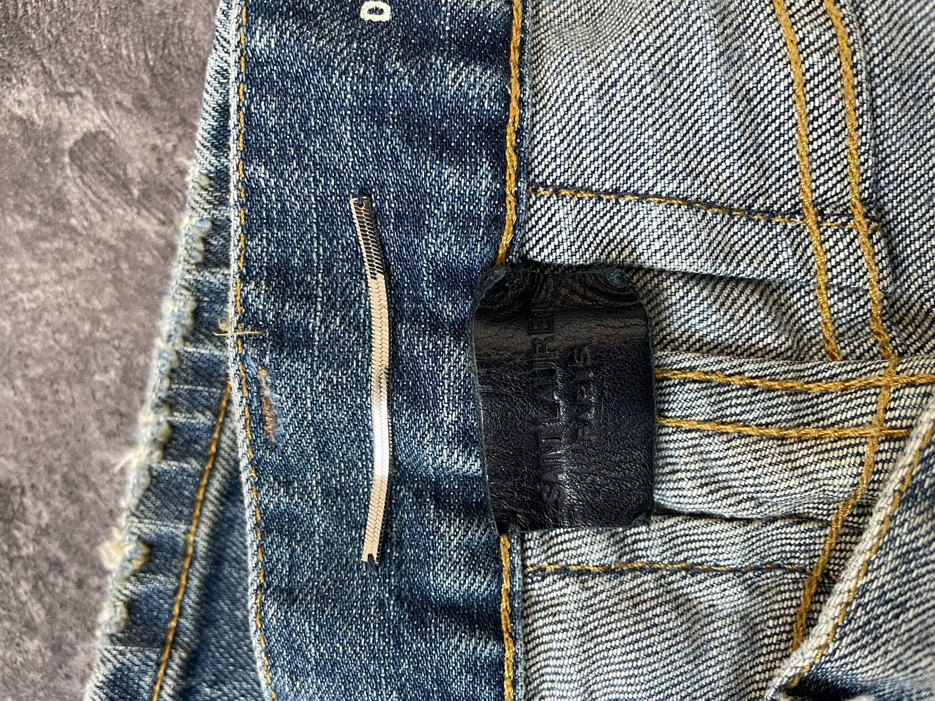 Saint Laurent Paris Saint Laurent Light Blue Stone Washed Jeans Size US 32 / EU 48 - 6 Thumbnail