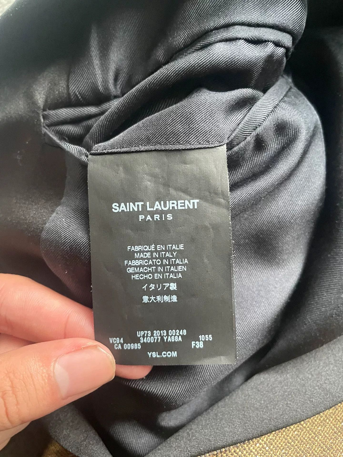 Saint Laurent Paris golden woven blazer with peak lapel Size US M / EU 48-50 / 2 - 4 Thumbnail