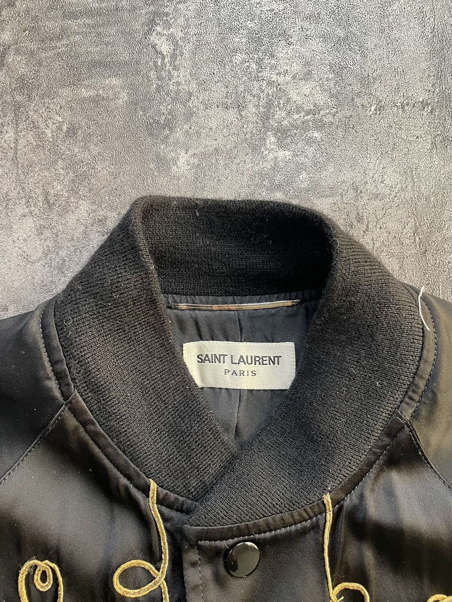 Saint Laurent Paris Saint Laurent Silk Embroidered Jacket Size L / US 10 / IT 46 - 5 Thumbnail