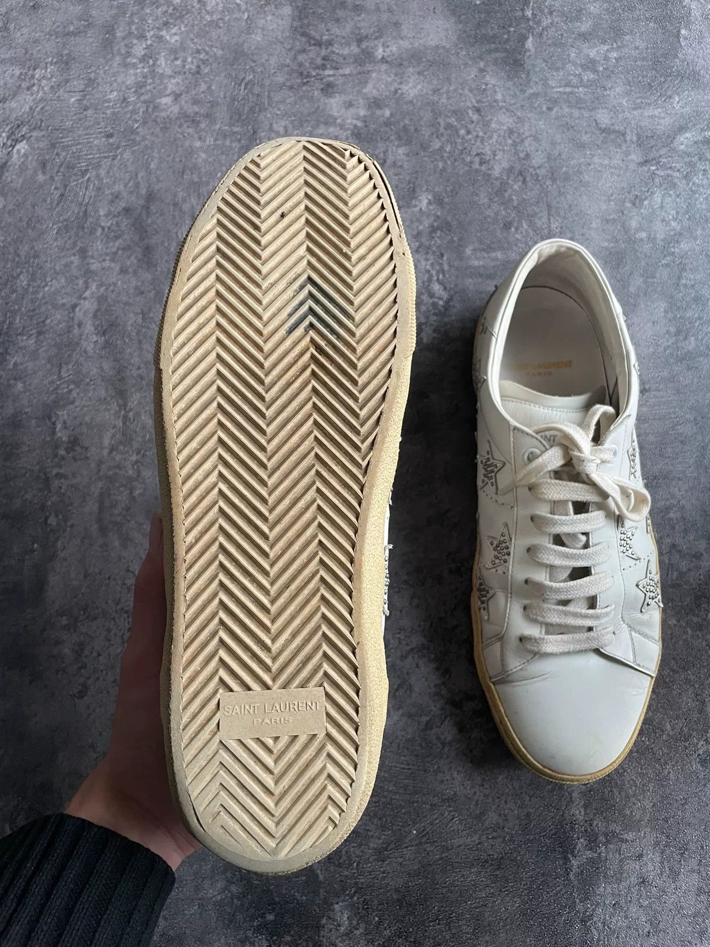Saint Laurent Paris Saint Laurent Star Studded Sneakers Size 41.5 Size US 8.5 / EU 41-42 - 3 Thumbnail