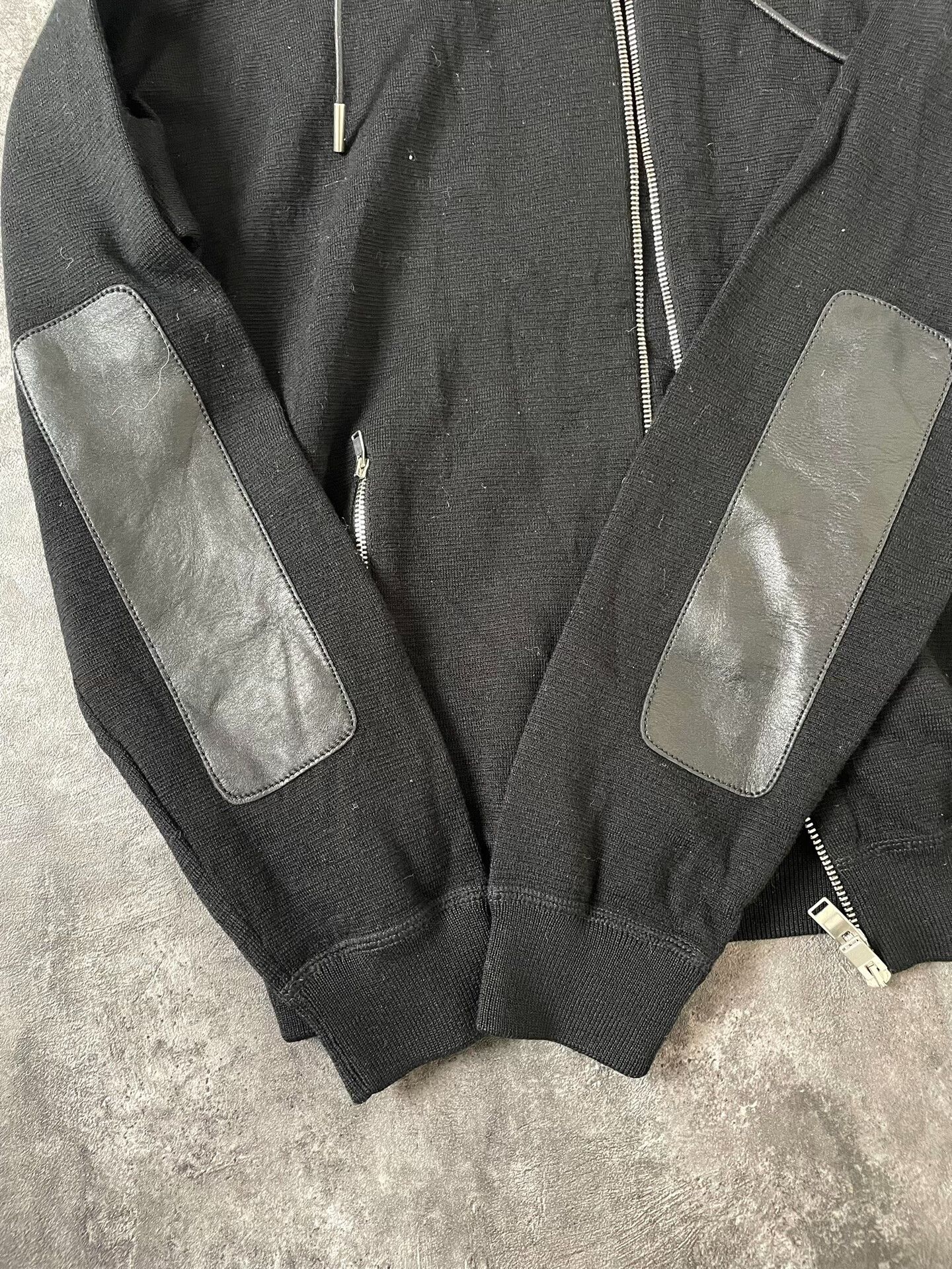 Saint Laurent Paris Saint Laurent Black Hooded Cardigan with Zippers Size US S / EU 44-46 / 1 - 2 Thumbnail