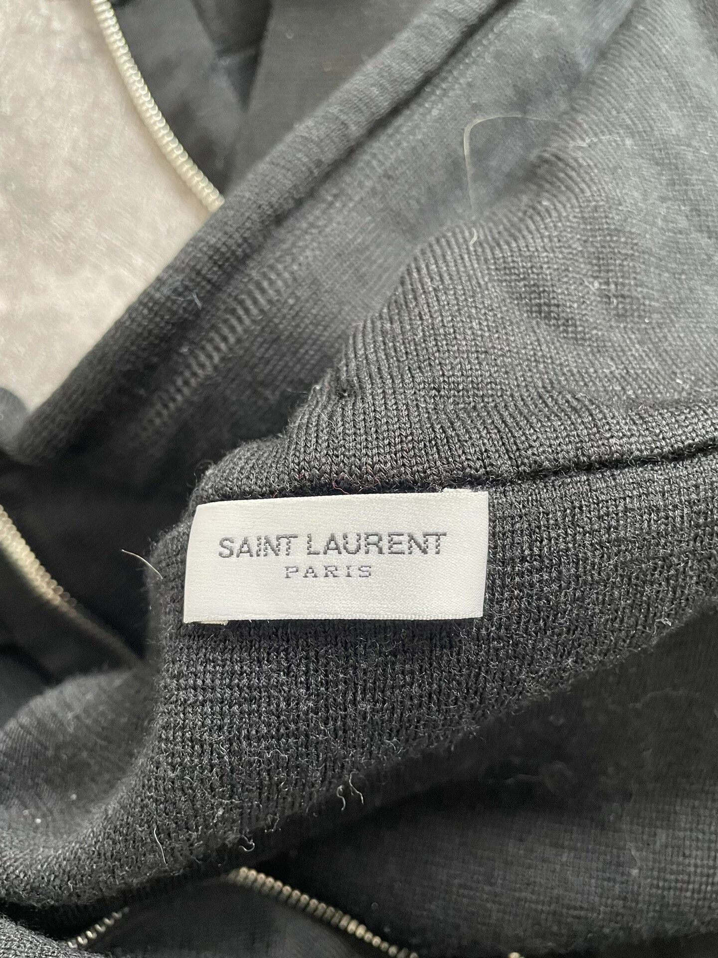 Saint Laurent Paris Saint Laurent Black Hooded Cardigan with Zippers Size US S / EU 44-46 / 1 - 6 Thumbnail